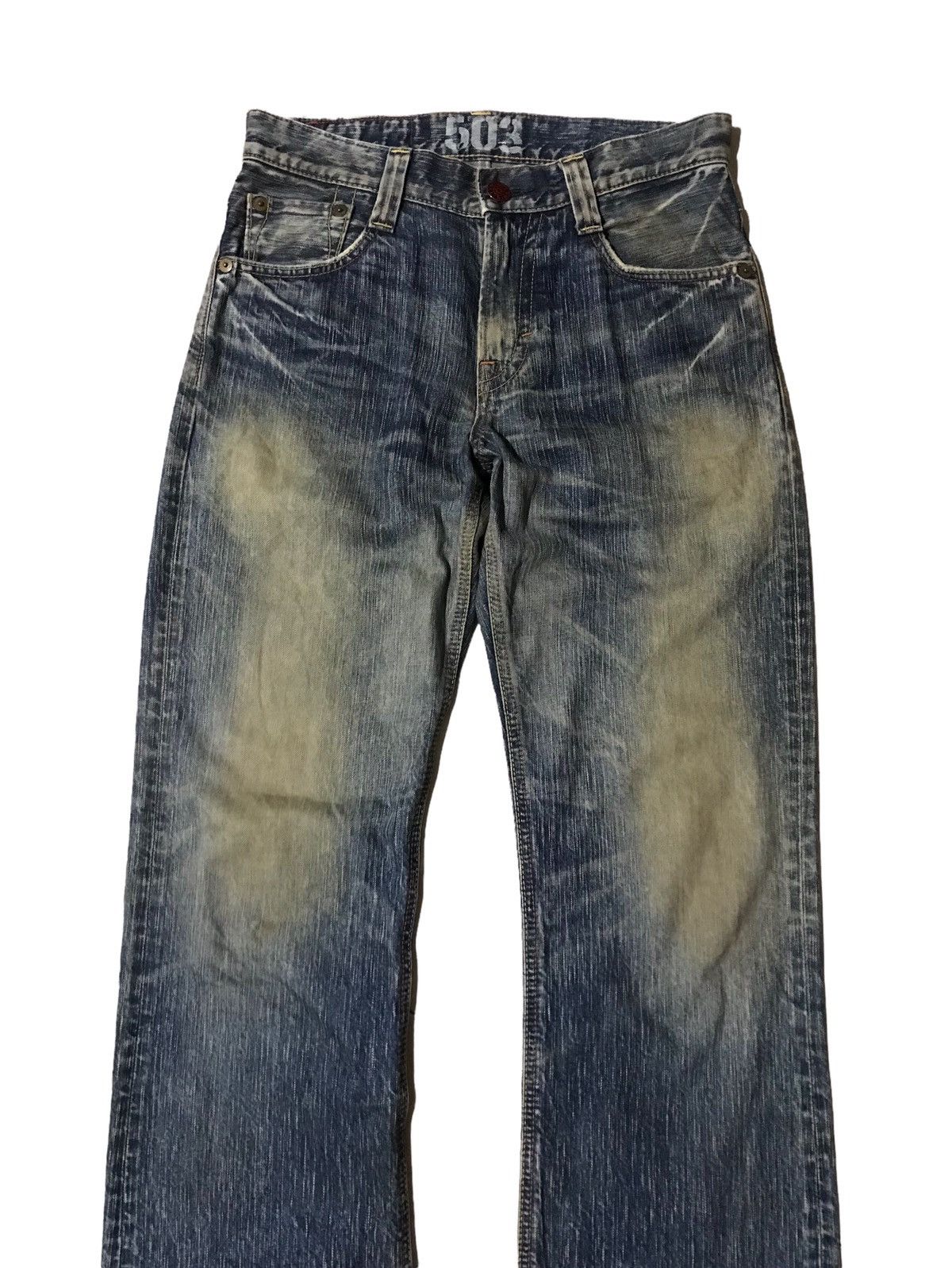 If Six Was Nine 💥Vintage Edwin Distressed Denim Size US 31 - 6 Thumbnail