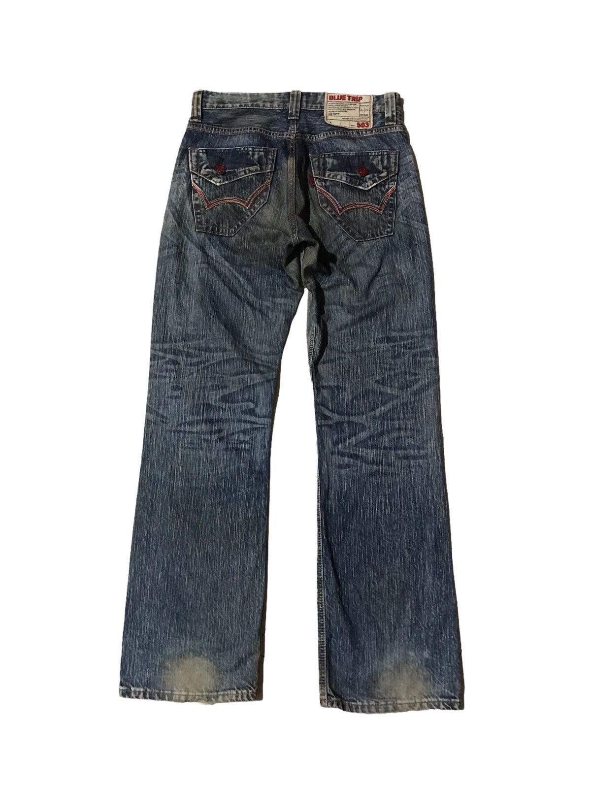If Six Was Nine 💥Vintage Edwin Distressed Denim Size US 31 - 1 Thumbnail