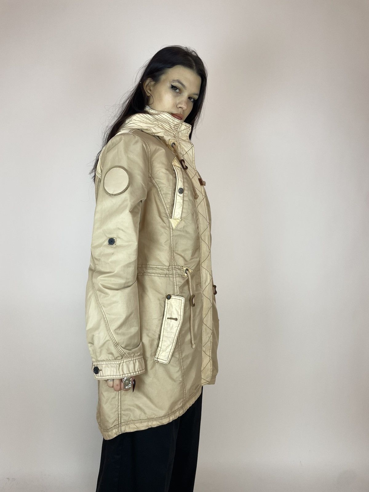 khujo KHUJO Beige Parka jacket Womens size XL Size XL / US 12-14 / IT 48-50 - 4 Thumbnail