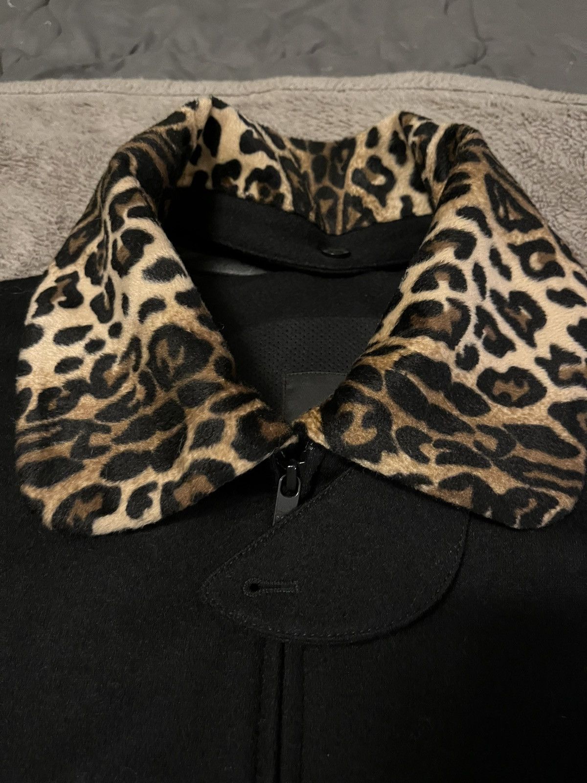 Y-3 Y-3 Removable Leopard Collar Wool Jacket Size Medium RARE Size US M / EU 48-50 / 2 - 4 Thumbnail