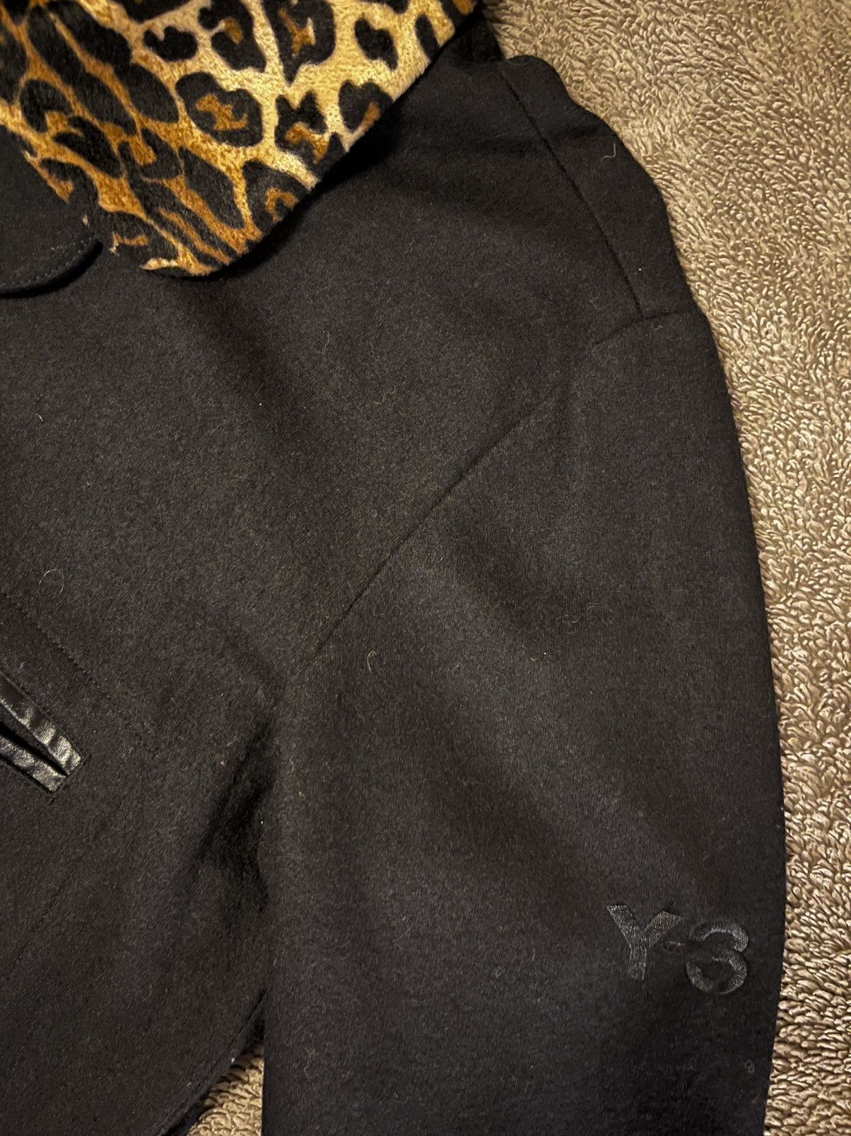 Y-3 Y-3 Removable Leopard Collar Wool Jacket Size Medium RARE Size US M / EU 48-50 / 2 - 3 Thumbnail