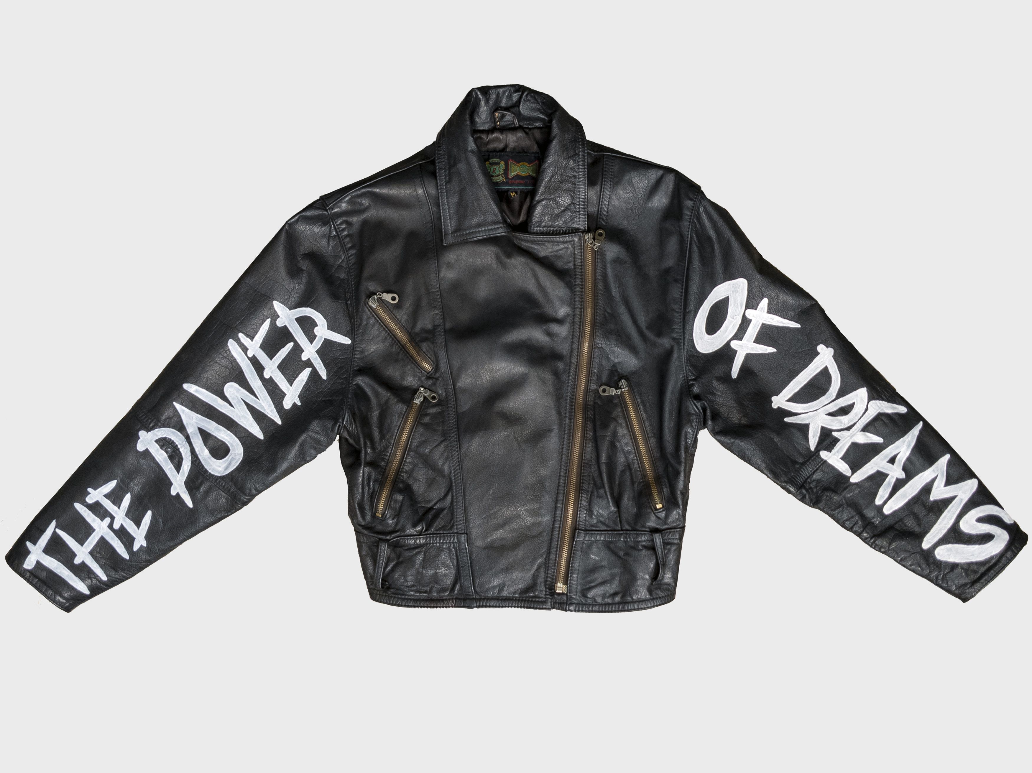 Vintage Vtg Custom Painted Leather Biker Jacket Punk Streetwear Size M / US 6-8 / IT 42-44 - 3 Thumbnail