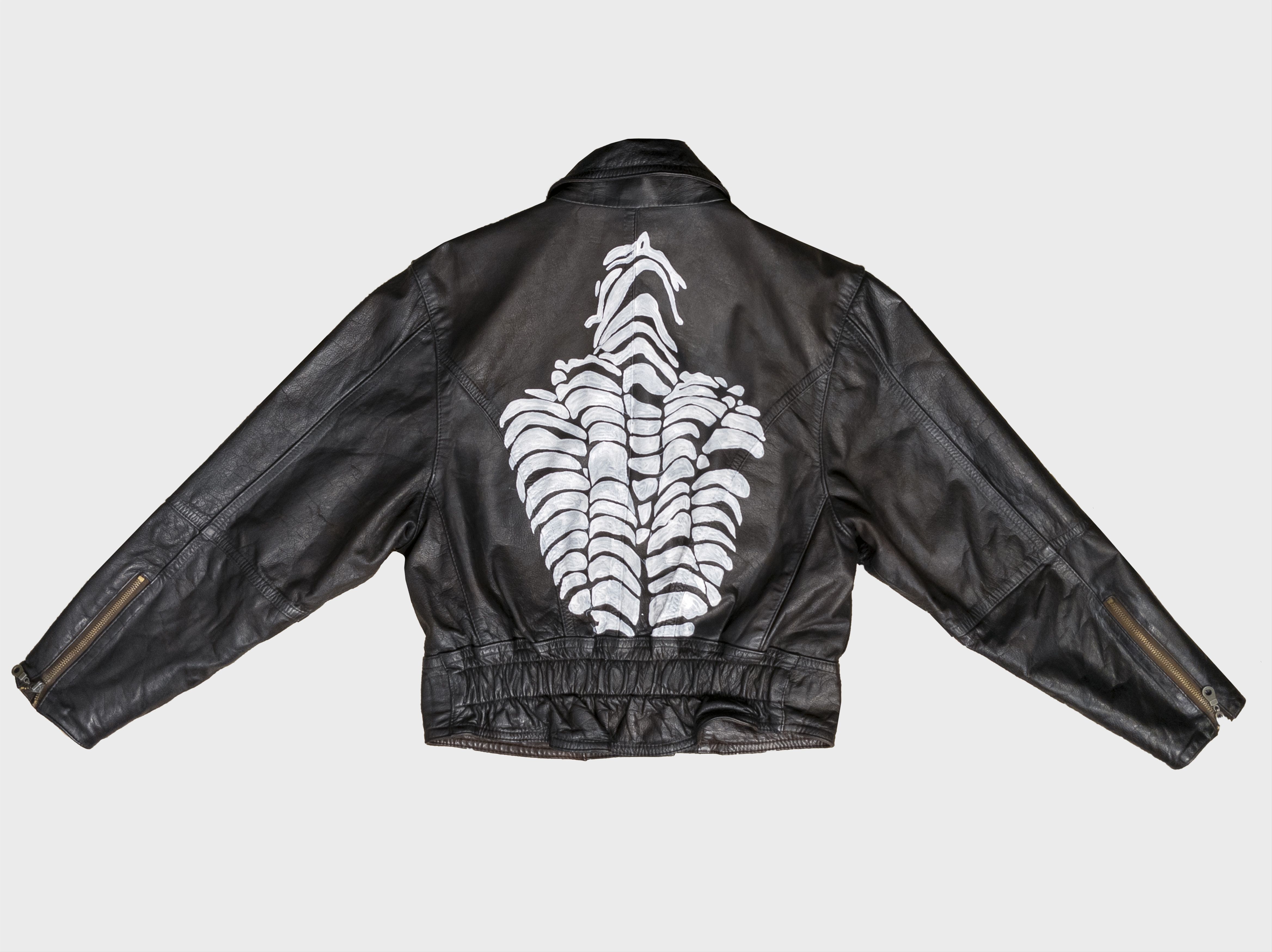 Vintage Vtg Custom Painted Leather Biker Jacket Punk Streetwear Size M / US 6-8 / IT 42-44 - 4 Thumbnail