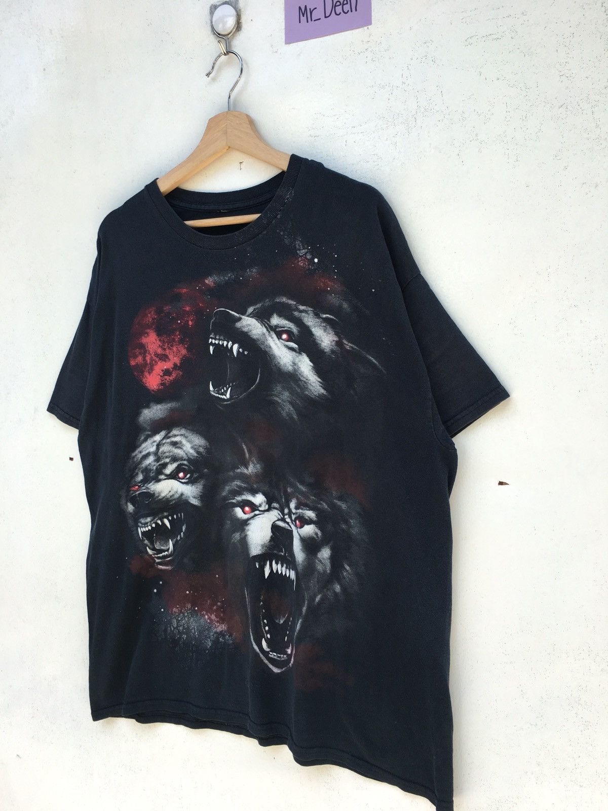 Vintage Three Evil Wolves Tee (Travis Scott esque) Size US L / EU 52-54 / 3 - 3 Thumbnail