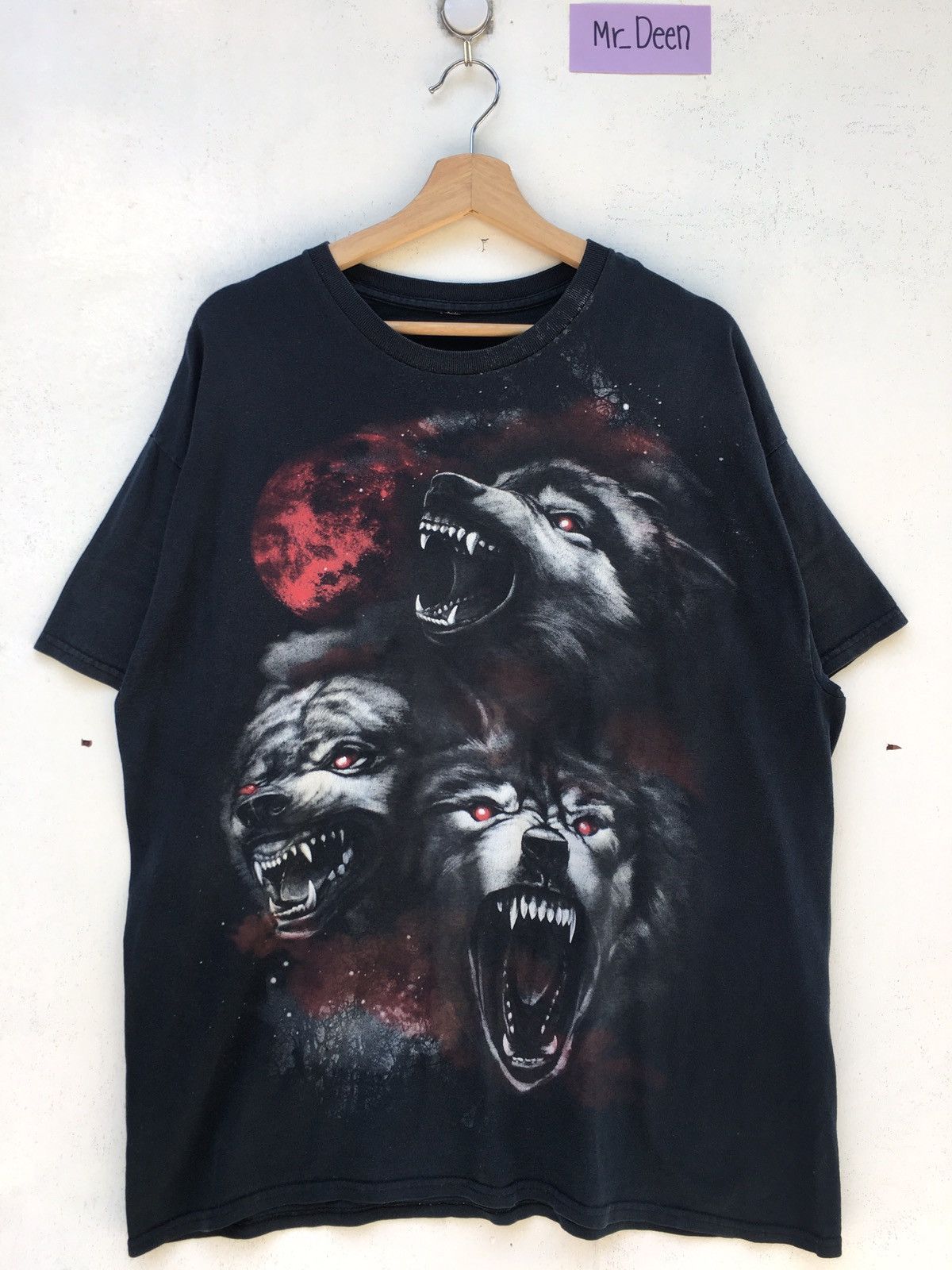 Vintage Three Evil Wolves Tee (Travis Scott esque) Size US L / EU 52-54 / 3 - 1 Thumbnail