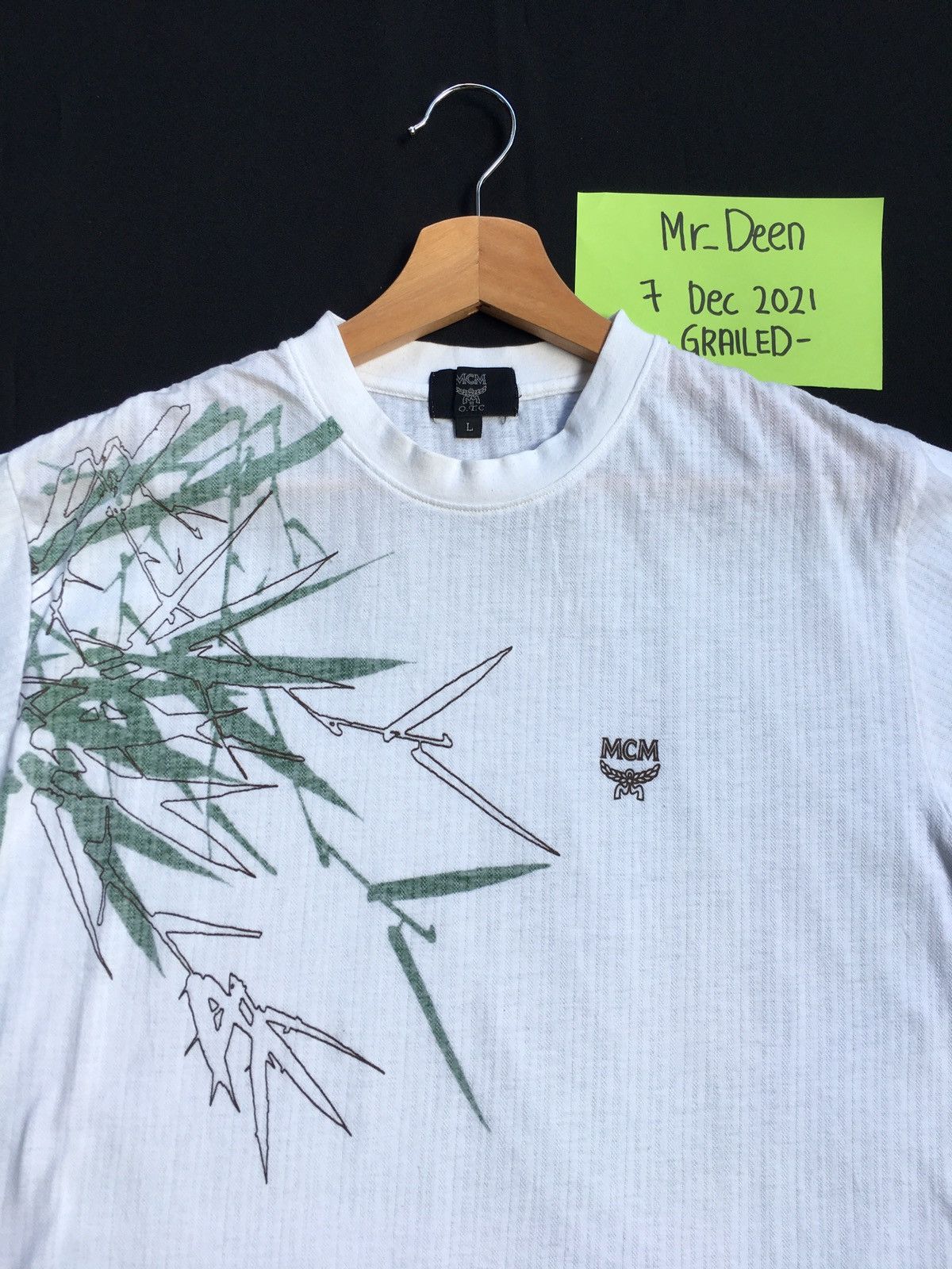 image of Vintage MCM Nice Design Tshirt in White, Men's (Size Medium)