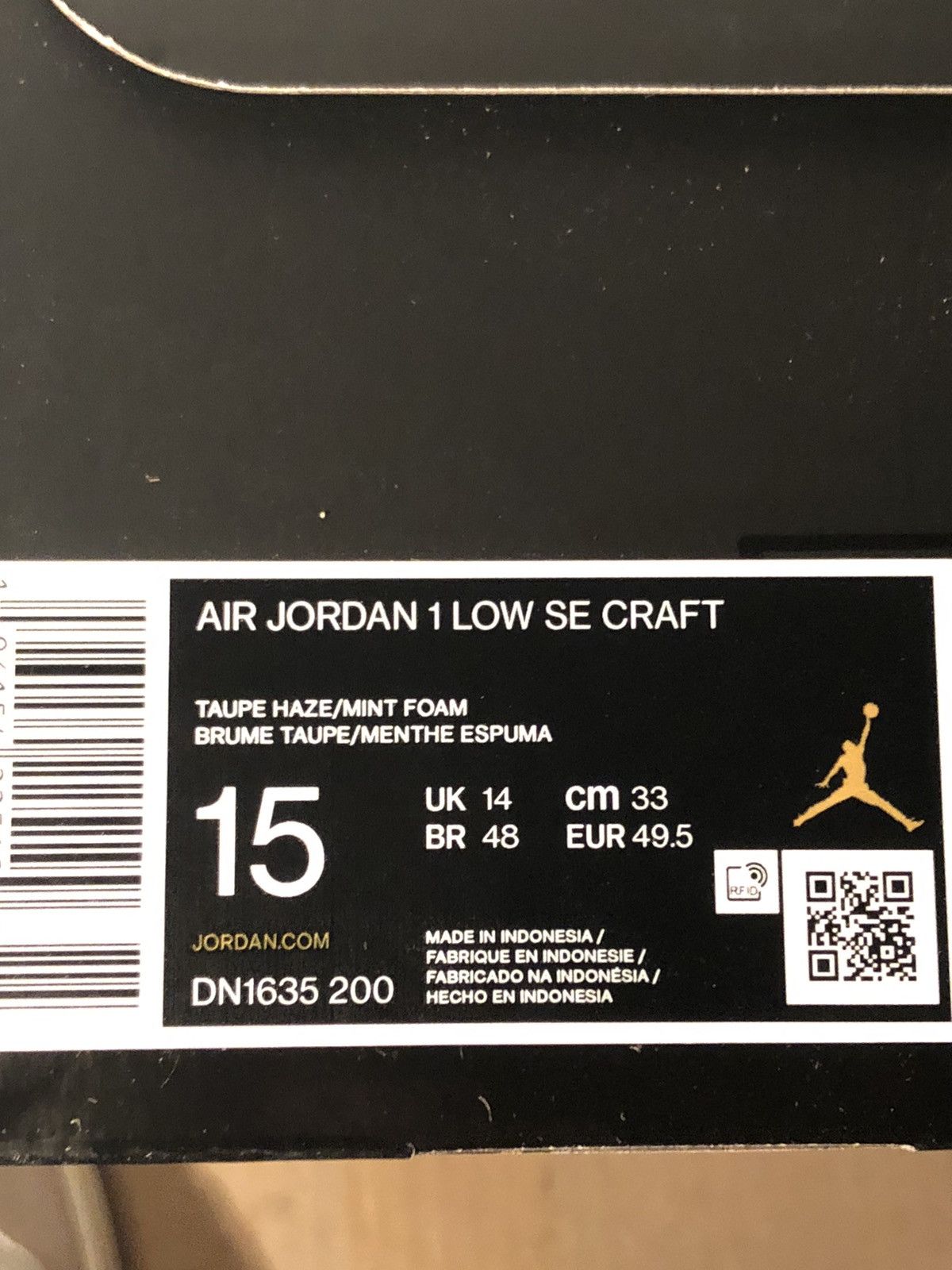 Air Jordan 1 Low SE Craft Taupe Haze DM1635-200 US15