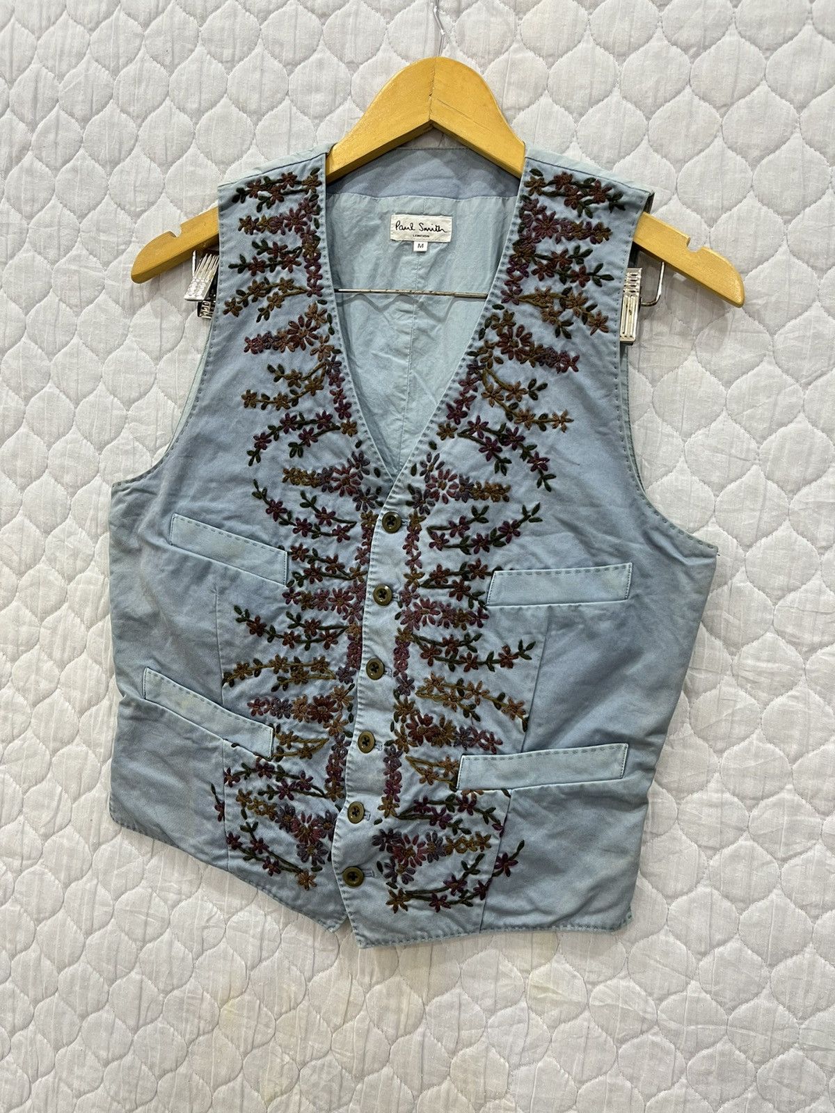 Paul Smith O. PAUL SMITH FLORAL VEST Size US M / EU 48-50 / 2 - 2 Thumbnail