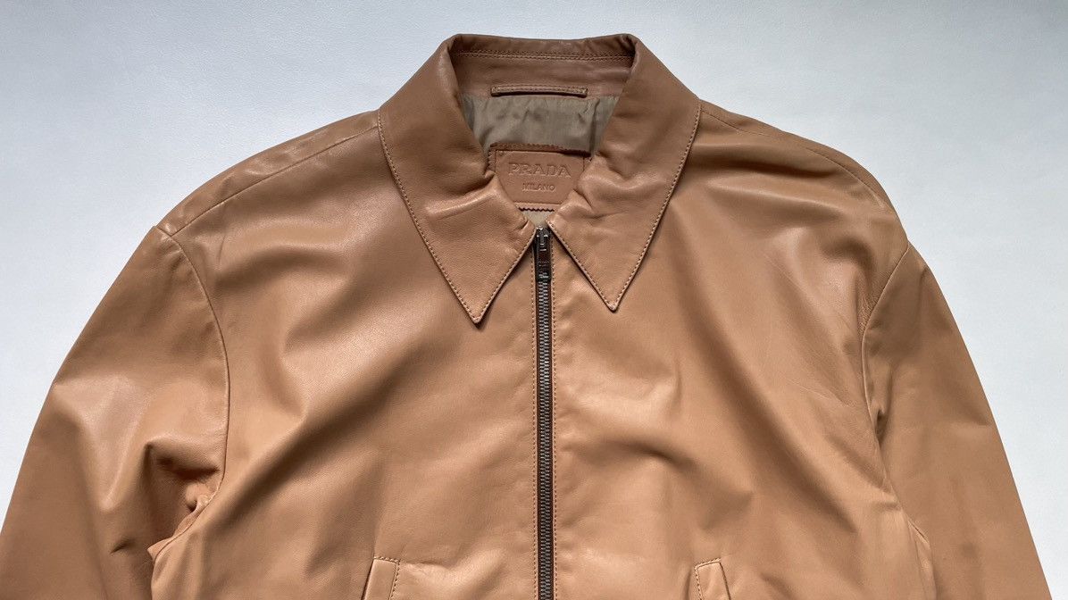 Prada A/W 14 Peach Leather Jacket Size M / US 6-8 / IT 42-44 - 2 Thumbnail