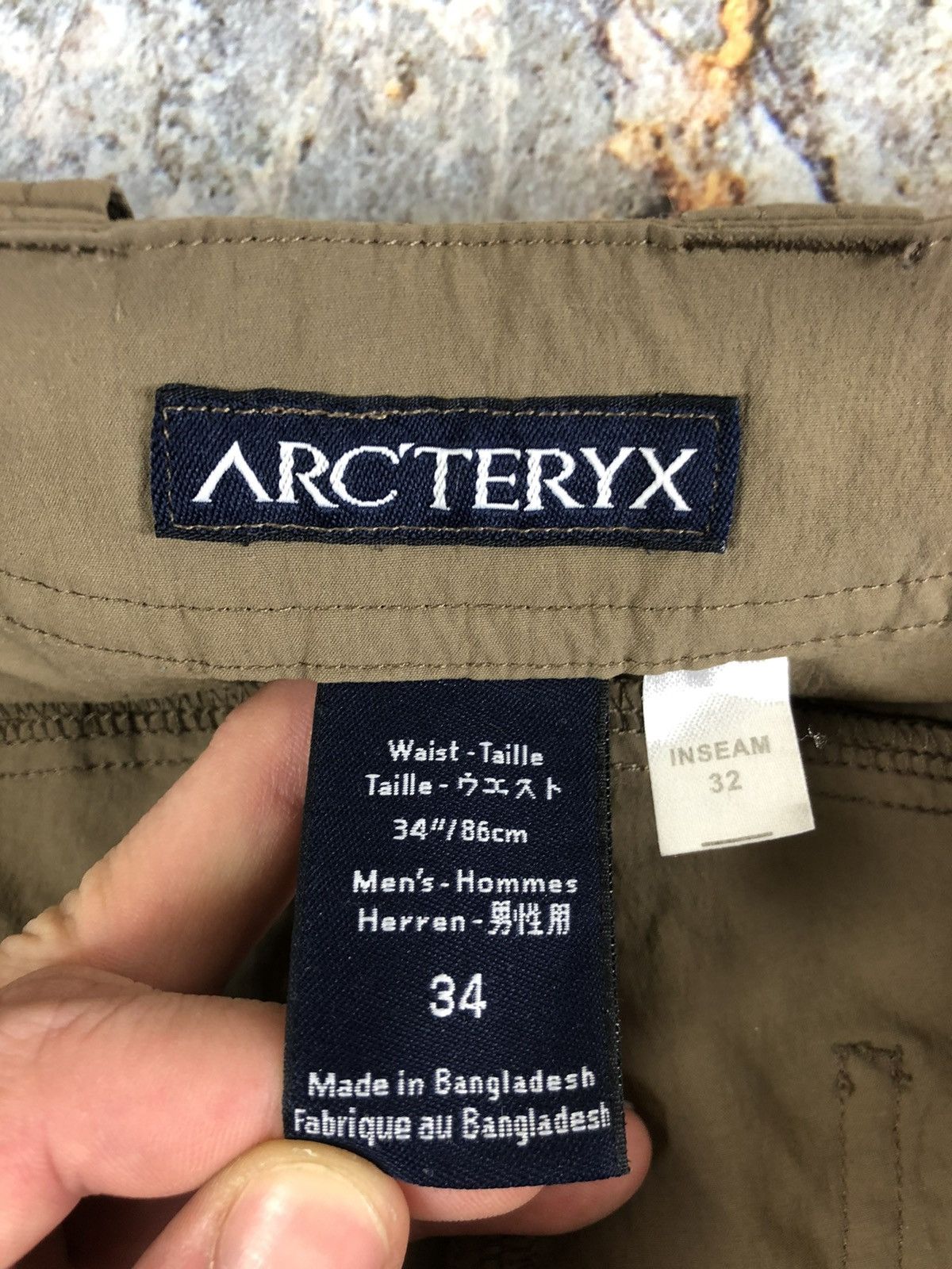 Arcteryx brown cargo pants