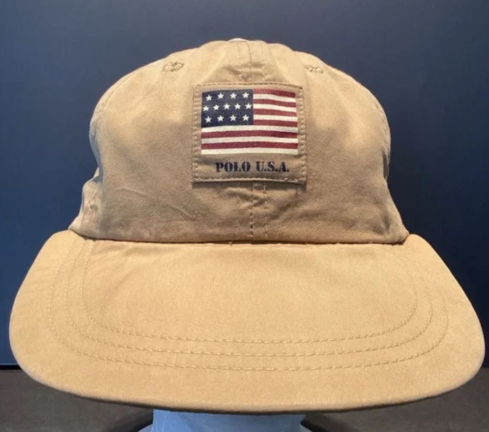 Polo Ralph Lauren Vintage Polo Ralph Lauren POLO USA Fitted Hat Cap Size 36 - 1 Thumbnail