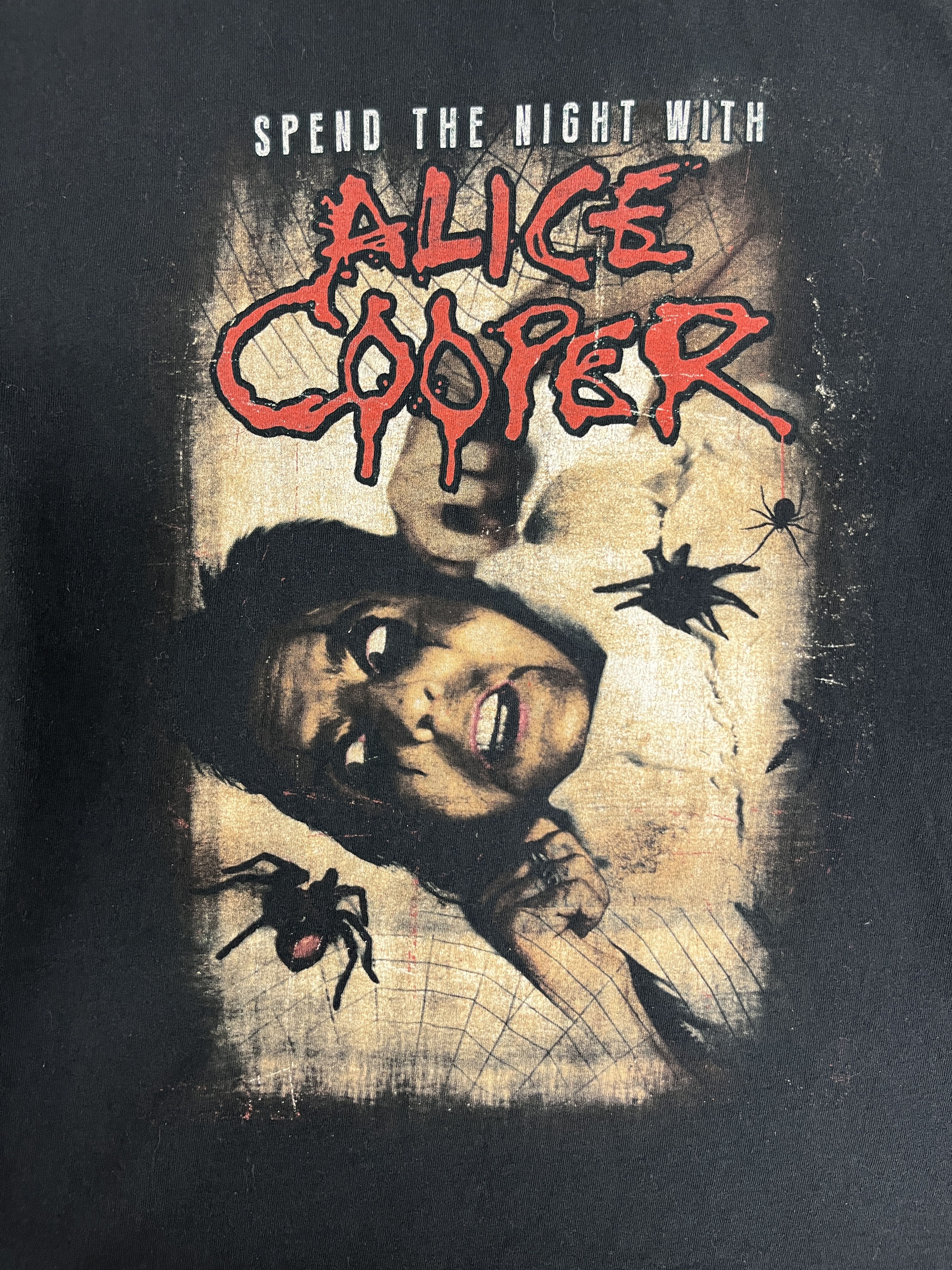 Vintage Spend The Night With Alice Cooper Rock T-Shirt Size US XL / EU 56 / 4 - 2 Thumbnail