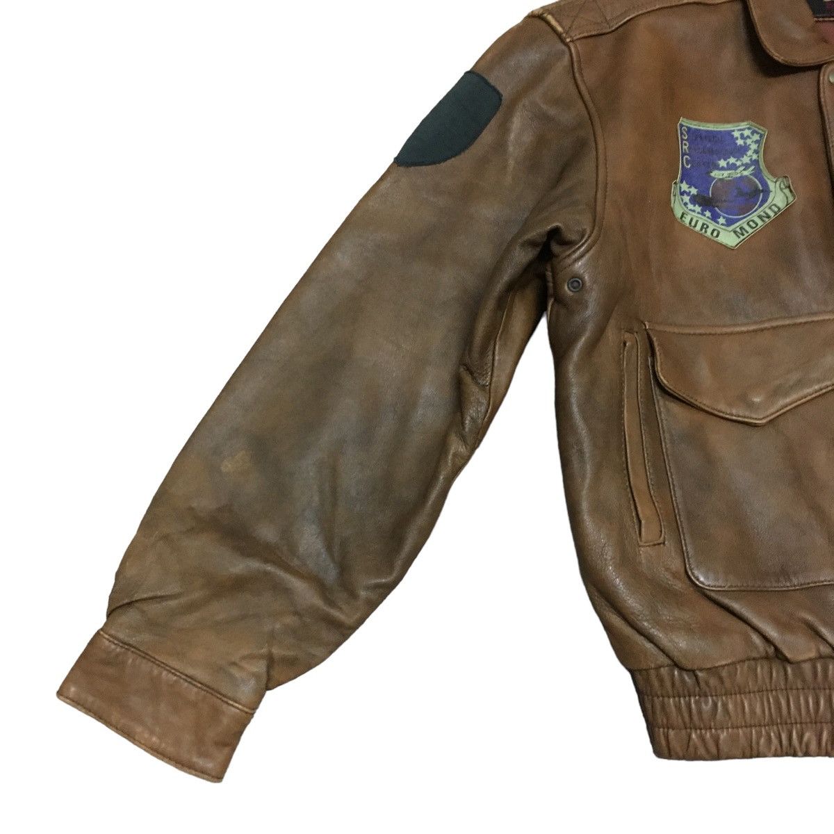 Vintage Rare Vintage Brand Euro Mood Air Force Leather Jacket 1980s Size US L / EU 52-54 / 3 - 6 Thumbnail