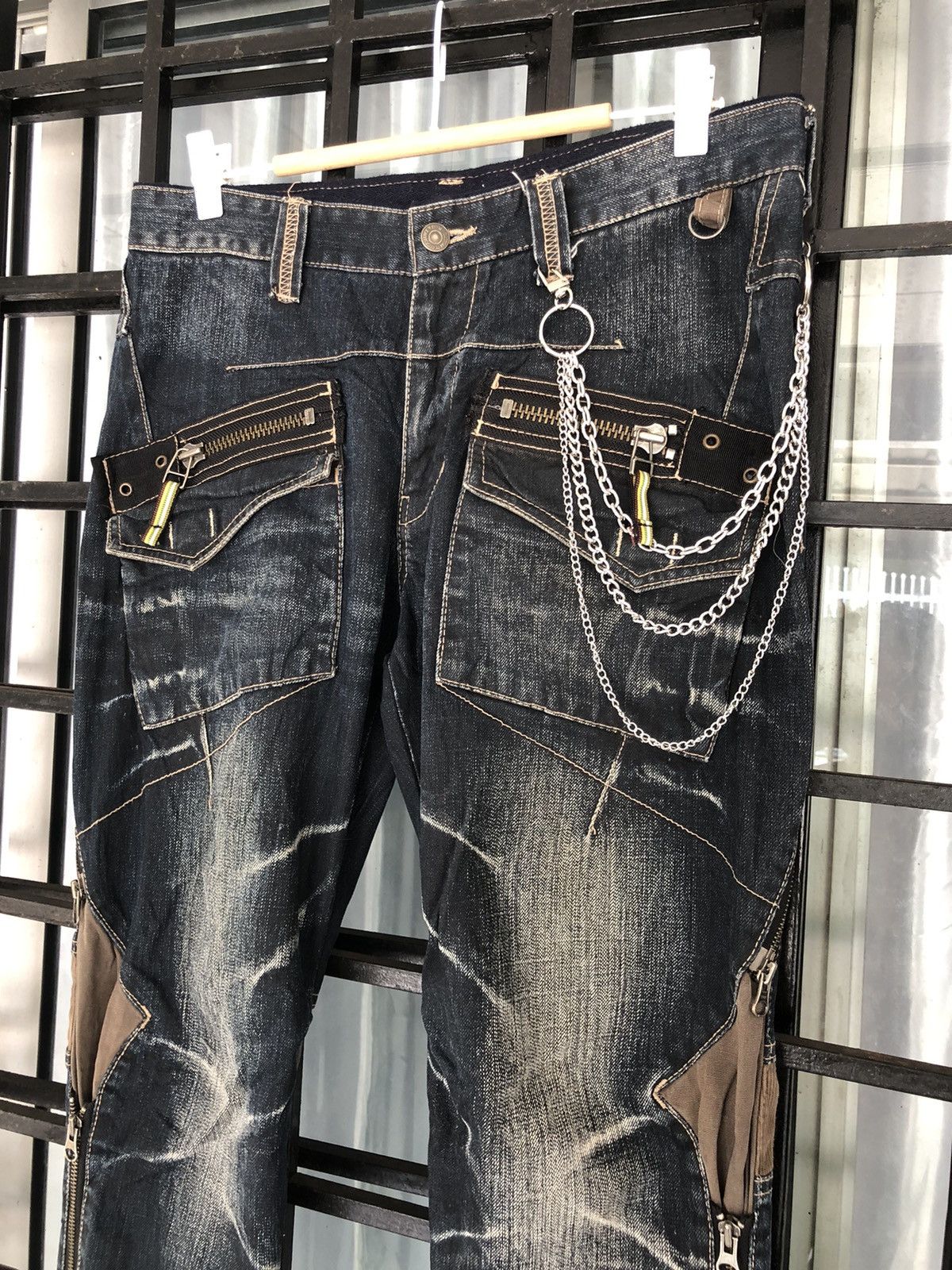PPFM Bondage jeans PPFM tactical zipper and pocket nice design Size US 31 - 2 Thumbnail