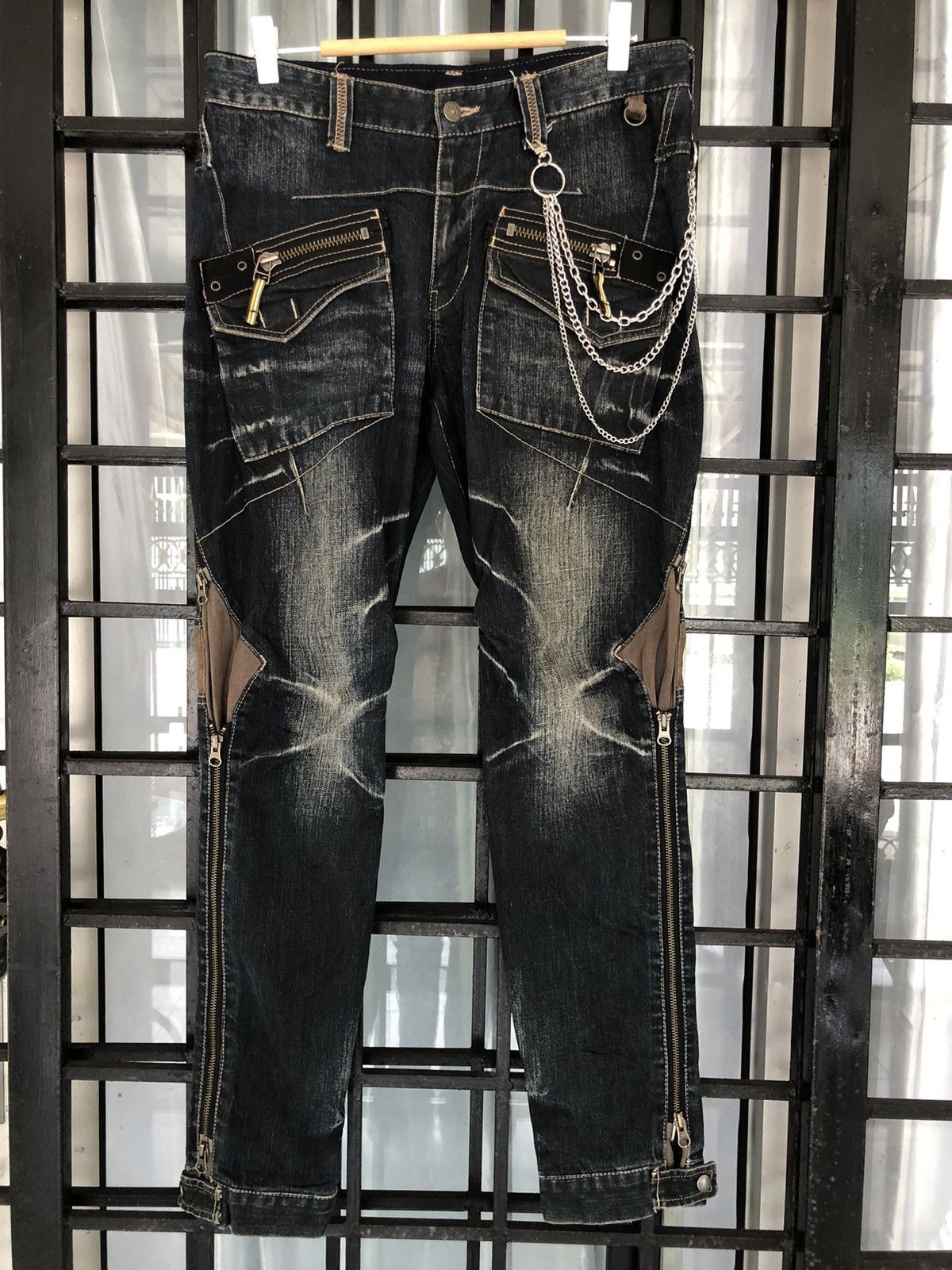 Bondage jeans PPFM tactical zipper and pocket nice design