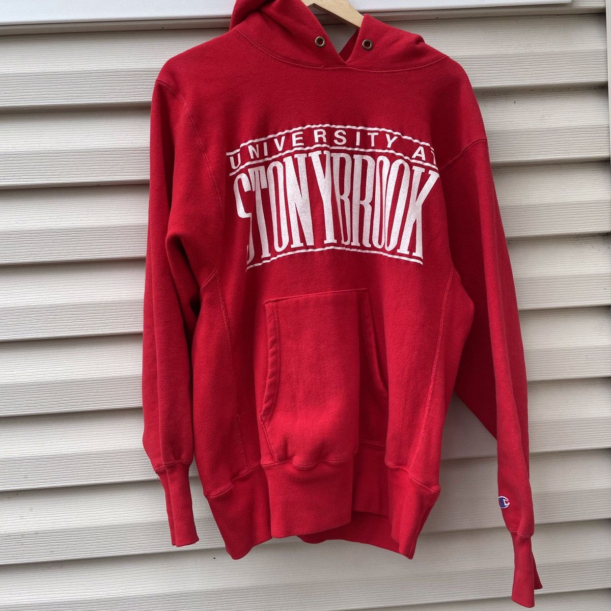 Champion × Vintage 90s Stony Brook University Champion reverse weave hoodie Size US L / EU 52-54 / 3 - 1 Thumbnail