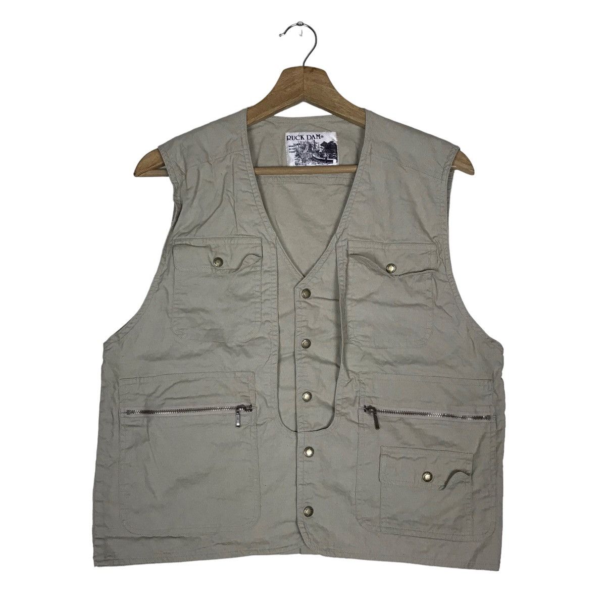 Vintage RUCK DAM Workers Button Vest