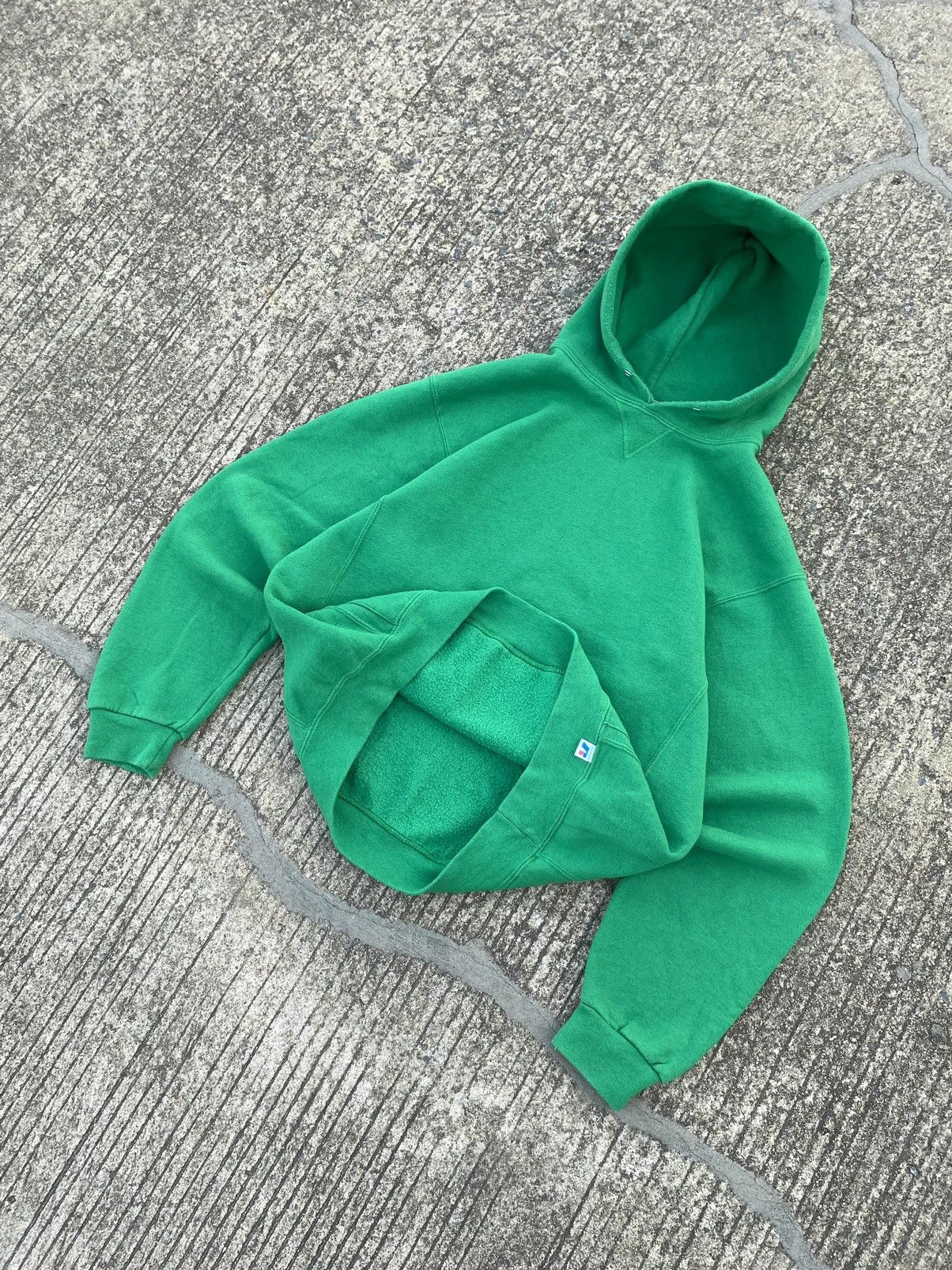 Russell Athletic × Vintage VTG Green Russell Athletic Hoodie (M) Size US M / EU 48-50 / 2 - 6 Thumbnail