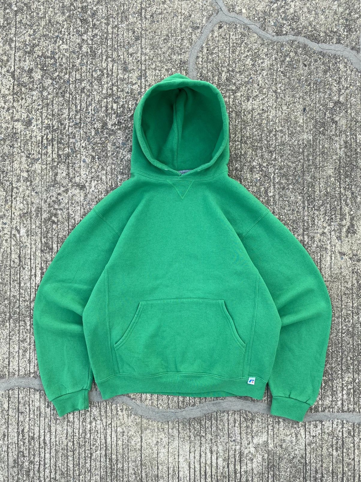 Russell Athletic × Vintage VTG Green Russell Athletic Hoodie (M) Size US M / EU 48-50 / 2 - 1 Thumbnail