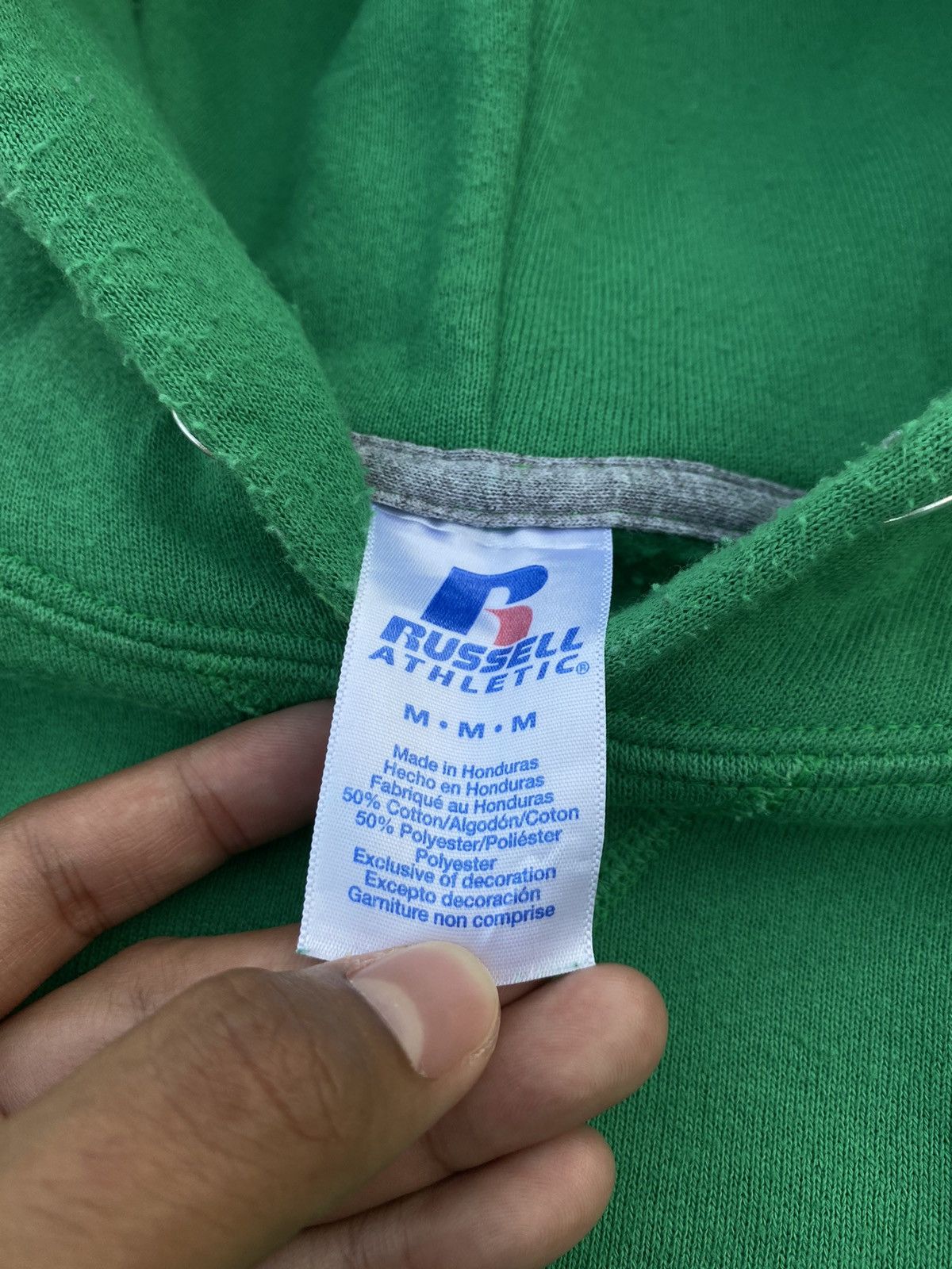 Russell Athletic × Vintage VTG Green Russell Athletic Hoodie (M) Size US M / EU 48-50 / 2 - 8 Thumbnail
