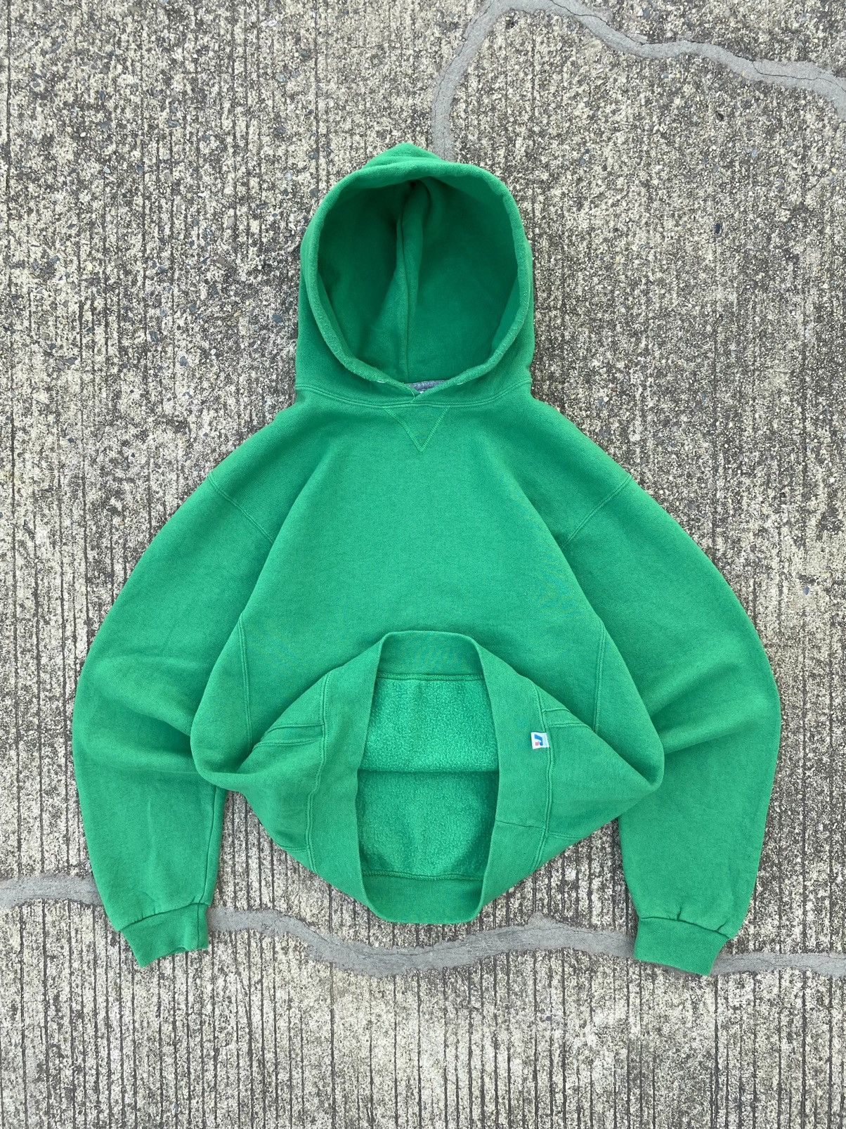 Russell Athletic × Vintage VTG Green Russell Athletic Hoodie (M) Size US M / EU 48-50 / 2 - 5 Thumbnail