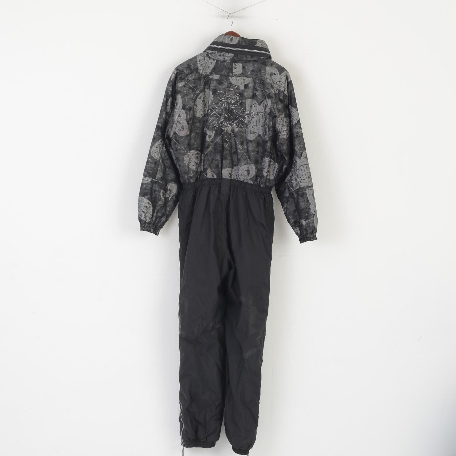 Vintage Luhta Women 14 40 Ski Suit One Piece Black Shiny 5463 Size L / US 10 / IT 46 - 8 Thumbnail
