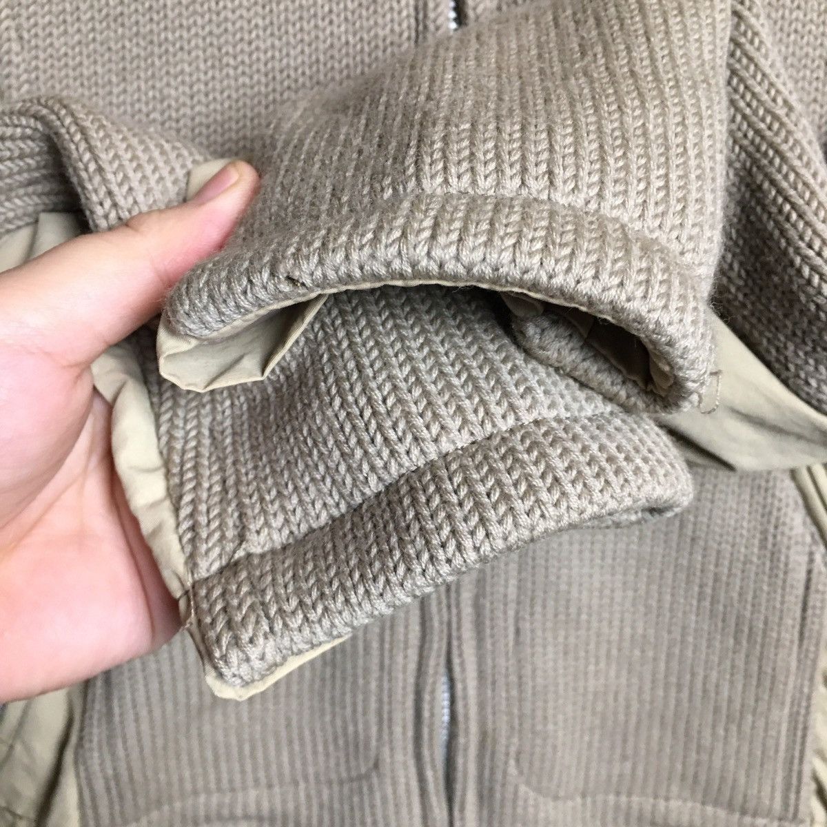 ATSURO TAYAMA ATURO TAYAMA Japan Knit Pattern Turtle Neck Full Zip Jacket Size XS / US 0-2 / IT 36-38 - 5 Thumbnail