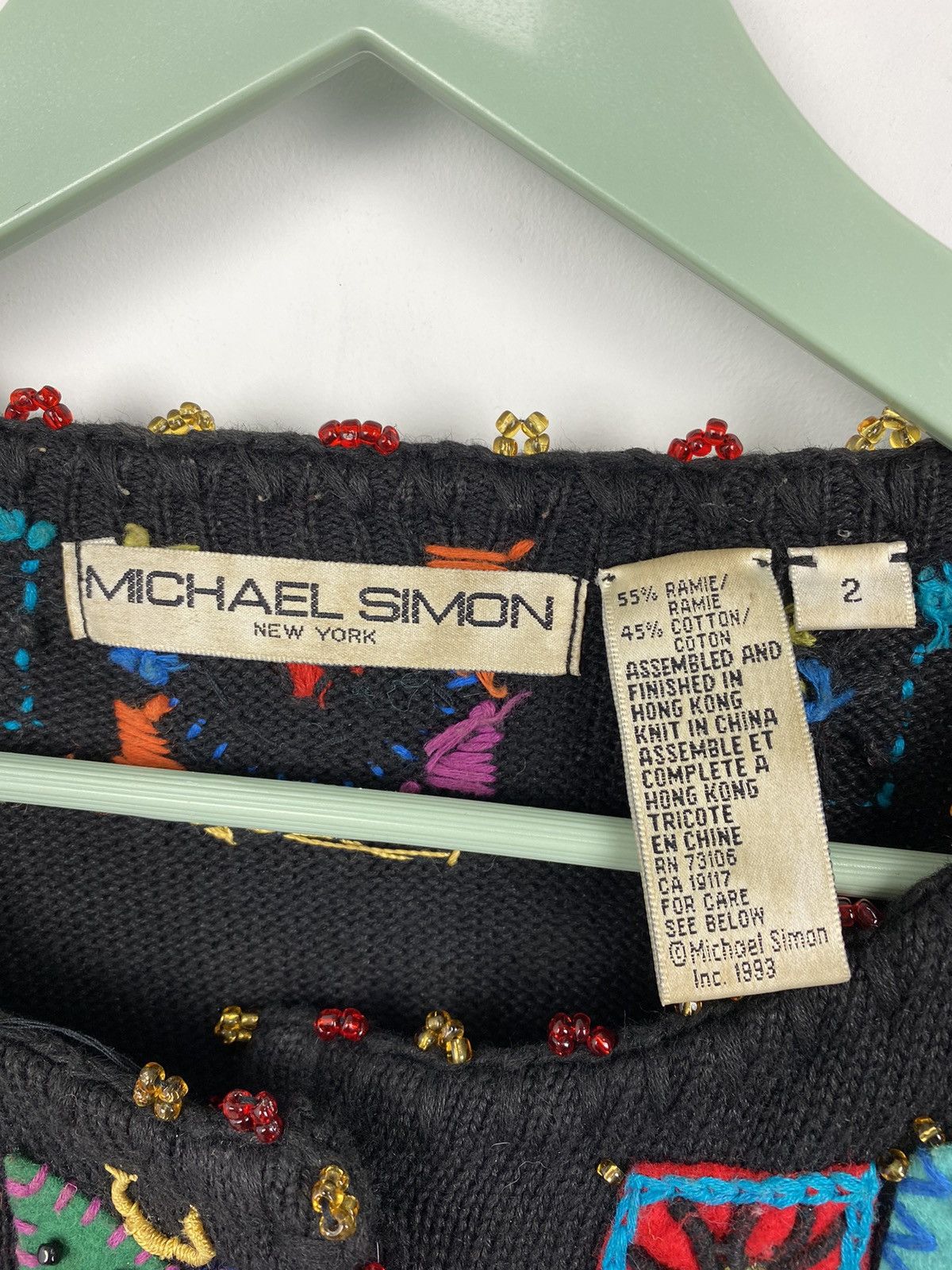 Vintage Vintage 1993 Michael Simon New York Cardigan Y2K Coogi Size M / US 6-8 / IT 42-44 - 5 Thumbnail