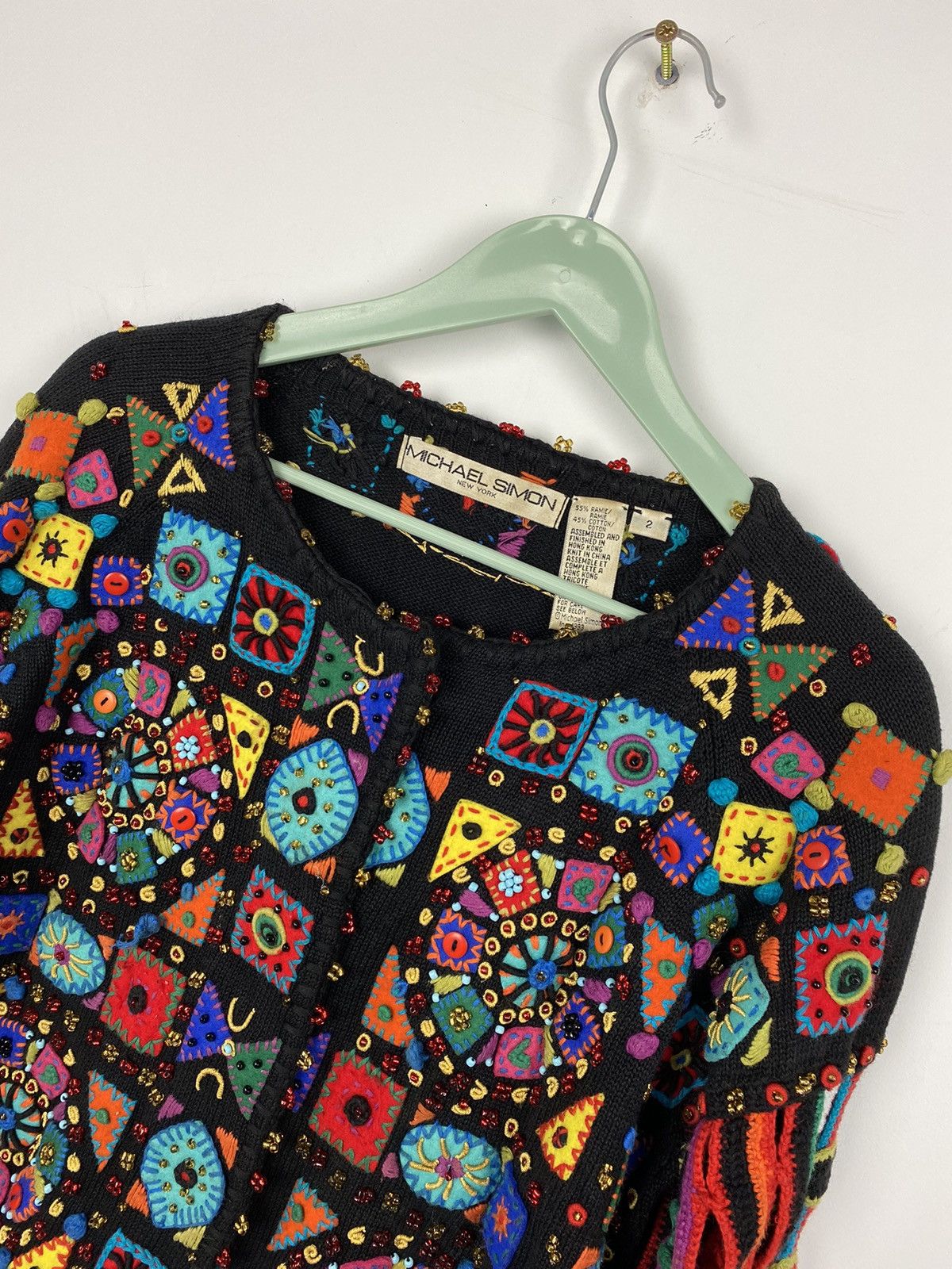 Vintage Vintage 1993 Michael Simon New York Cardigan Y2K Coogi Size M / US 6-8 / IT 42-44 - 2 Thumbnail