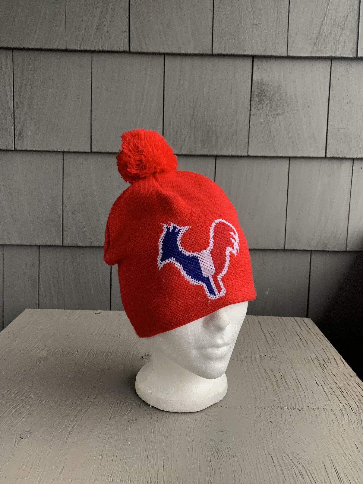 Vintage Vintage Rosignol Red Pom Pom Skully Beanie Ski Brand Toque Size ONE SIZE - 1 Thumbnail