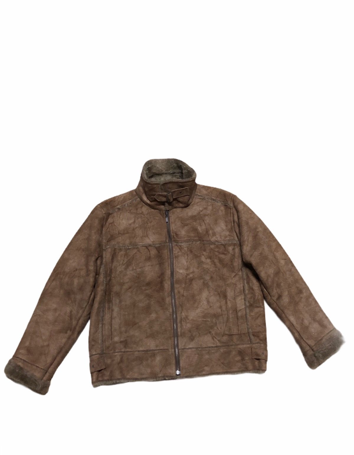 Branded Leather × Japanese Brand Winter Faux Fur Shearling Leather Jacket Size US M / EU 48-50 / 2 - 2 Thumbnail