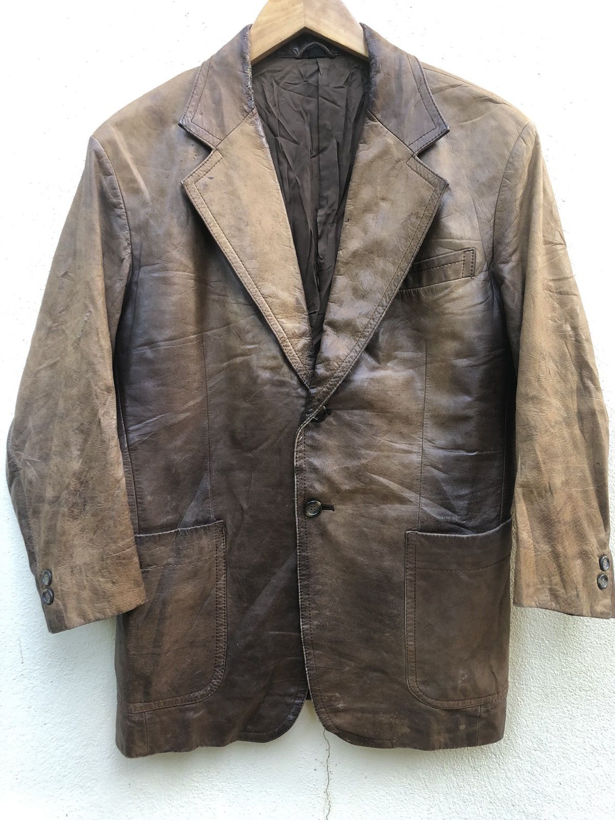 Genuine Leather Vintage Tadashi Shoji Leather Coat Size M Size US M / EU 48-50 / 2 - 2 Thumbnail