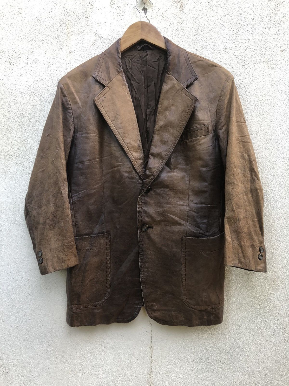 Genuine Leather Vintage Tadashi Shoji Leather Coat Size M Size US M / EU 48-50 / 2 - 1 Thumbnail