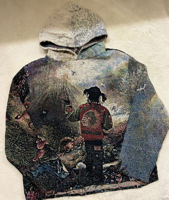 Custom Chief Keef in the garden tapestry hoodie | Grailed