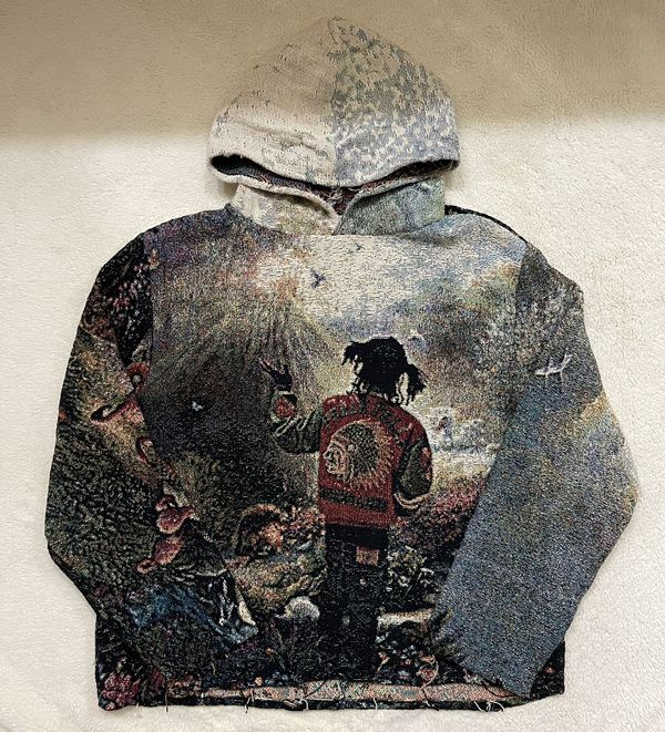 Custom Chief Keef in the garden tapestry hoodie | Grailed