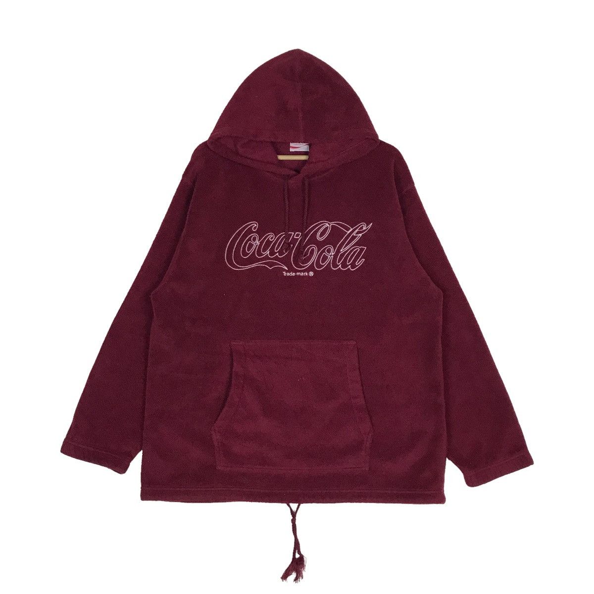 Vintage 90s COCACOLA Spell Out Fleece Hoodie Pullover