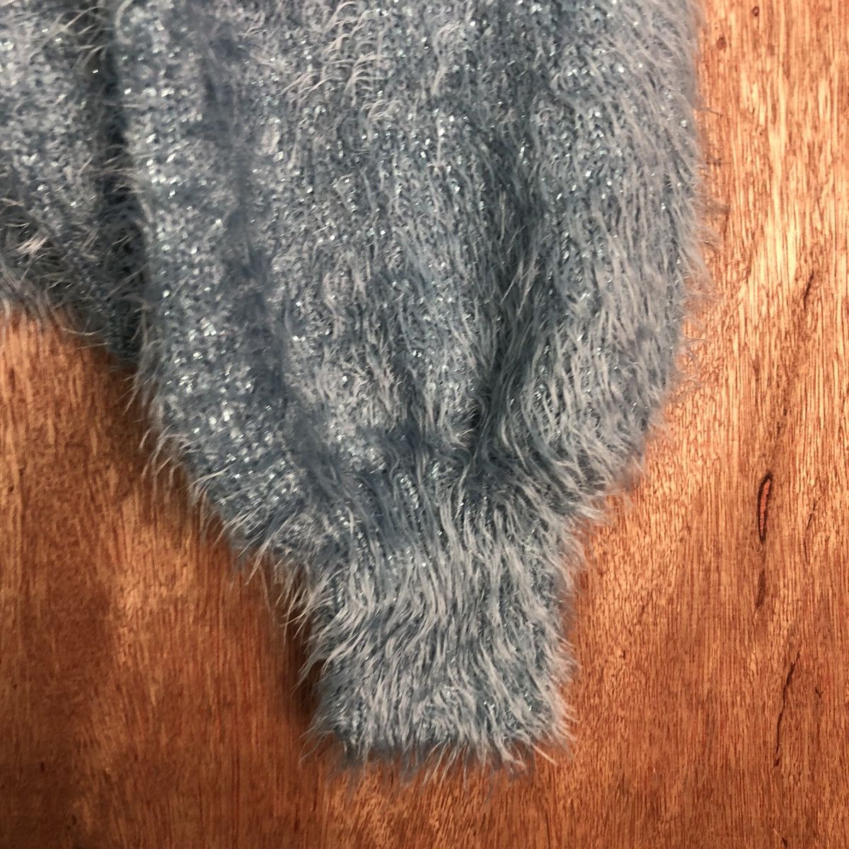 Aran Isles Knitwear GU JAPAN BLUE MOHAIR SHAGY SHAGGY KNITWEAR Size US L / EU 52-54 / 3 - 4 Thumbnail