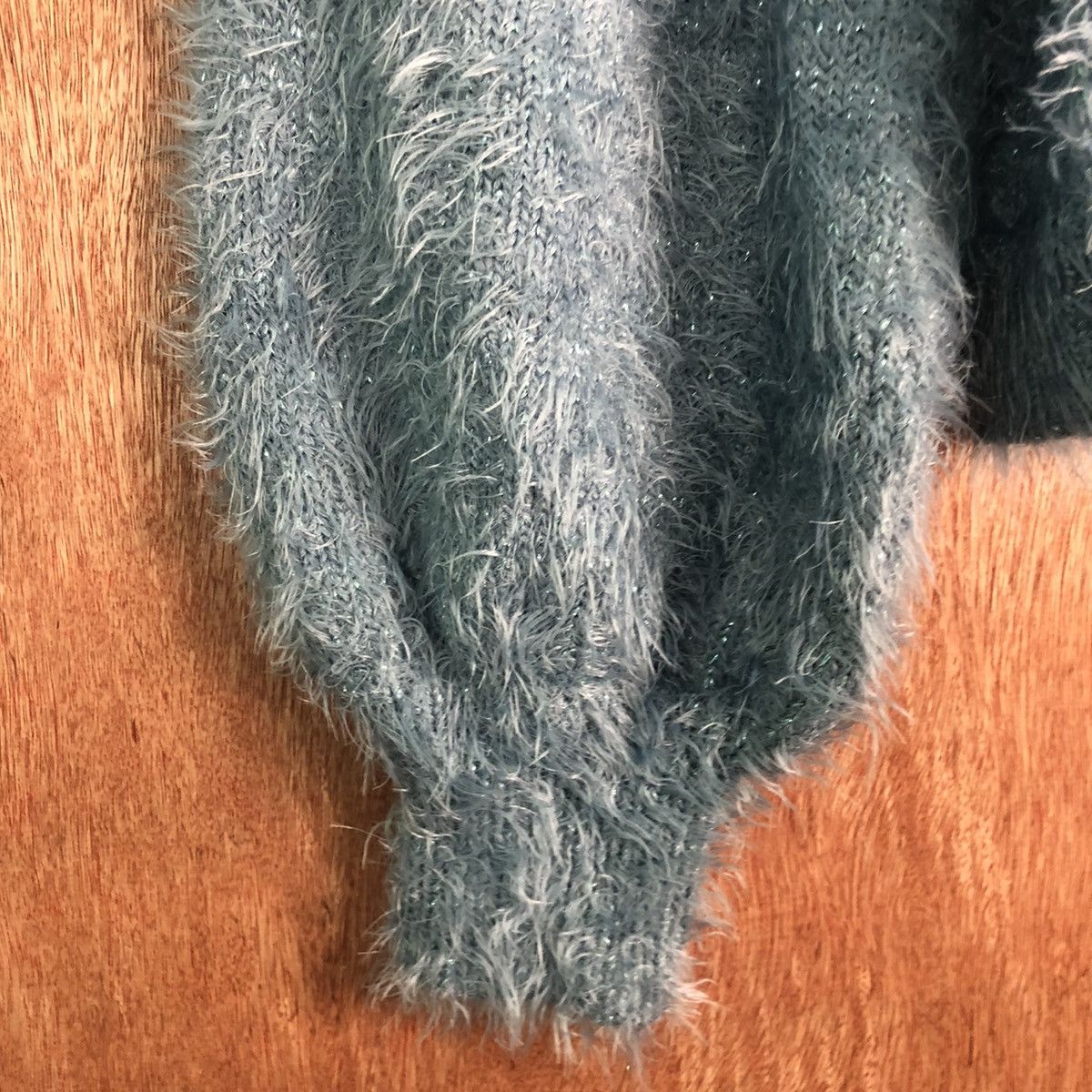 Aran Isles Knitwear GU JAPAN BLUE MOHAIR SHAGY SHAGGY KNITWEAR Size US L / EU 52-54 / 3 - 6 Thumbnail