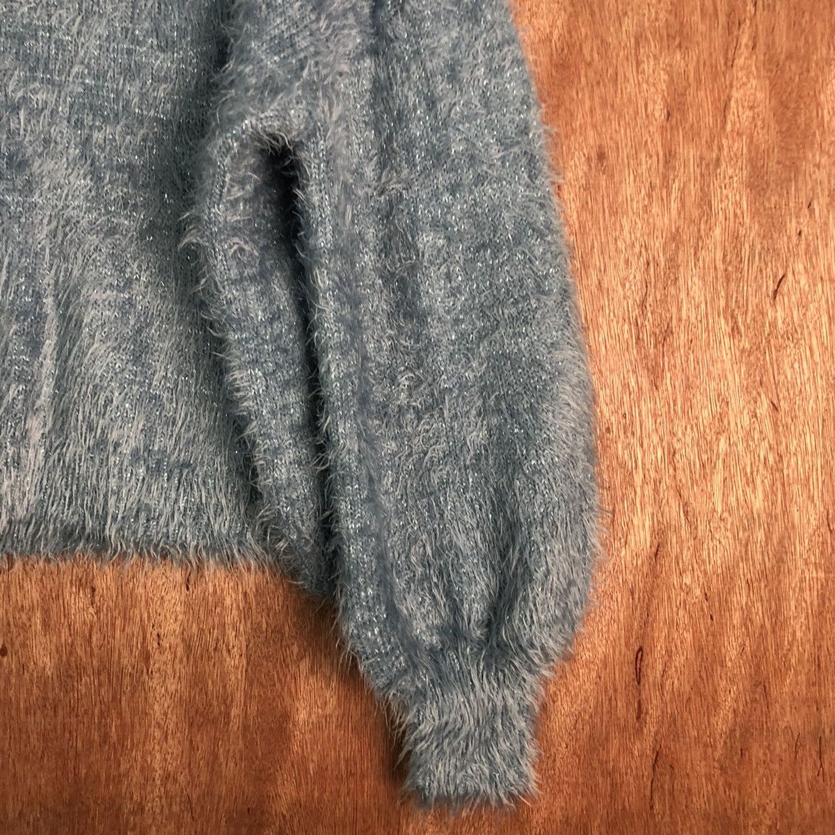 Aran Isles Knitwear GU JAPAN BLUE MOHAIR SHAGY SHAGGY KNITWEAR Size US L / EU 52-54 / 3 - 5 Thumbnail