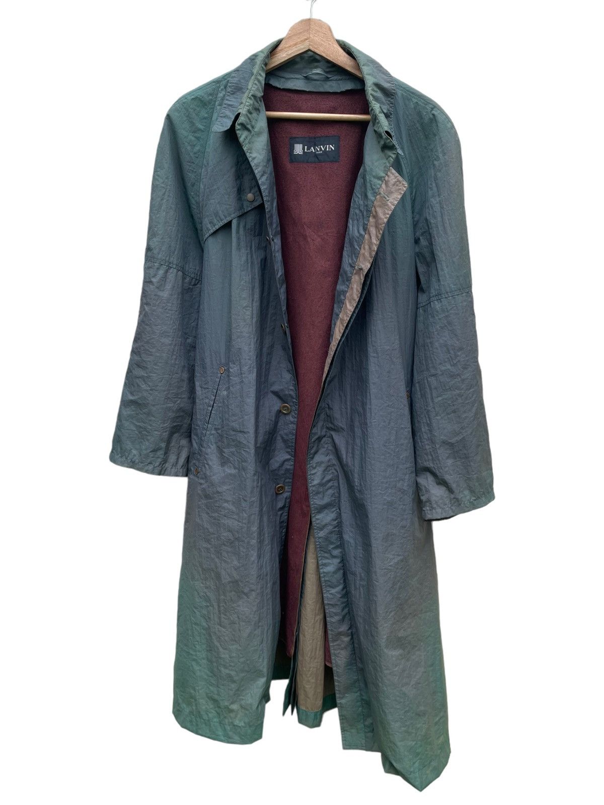 Lanvin × Vintage 💥 LANVIN PARIS LINEN TRENCH COAT JACKET Size US M / EU 48-50 / 2 - 2 Thumbnail
