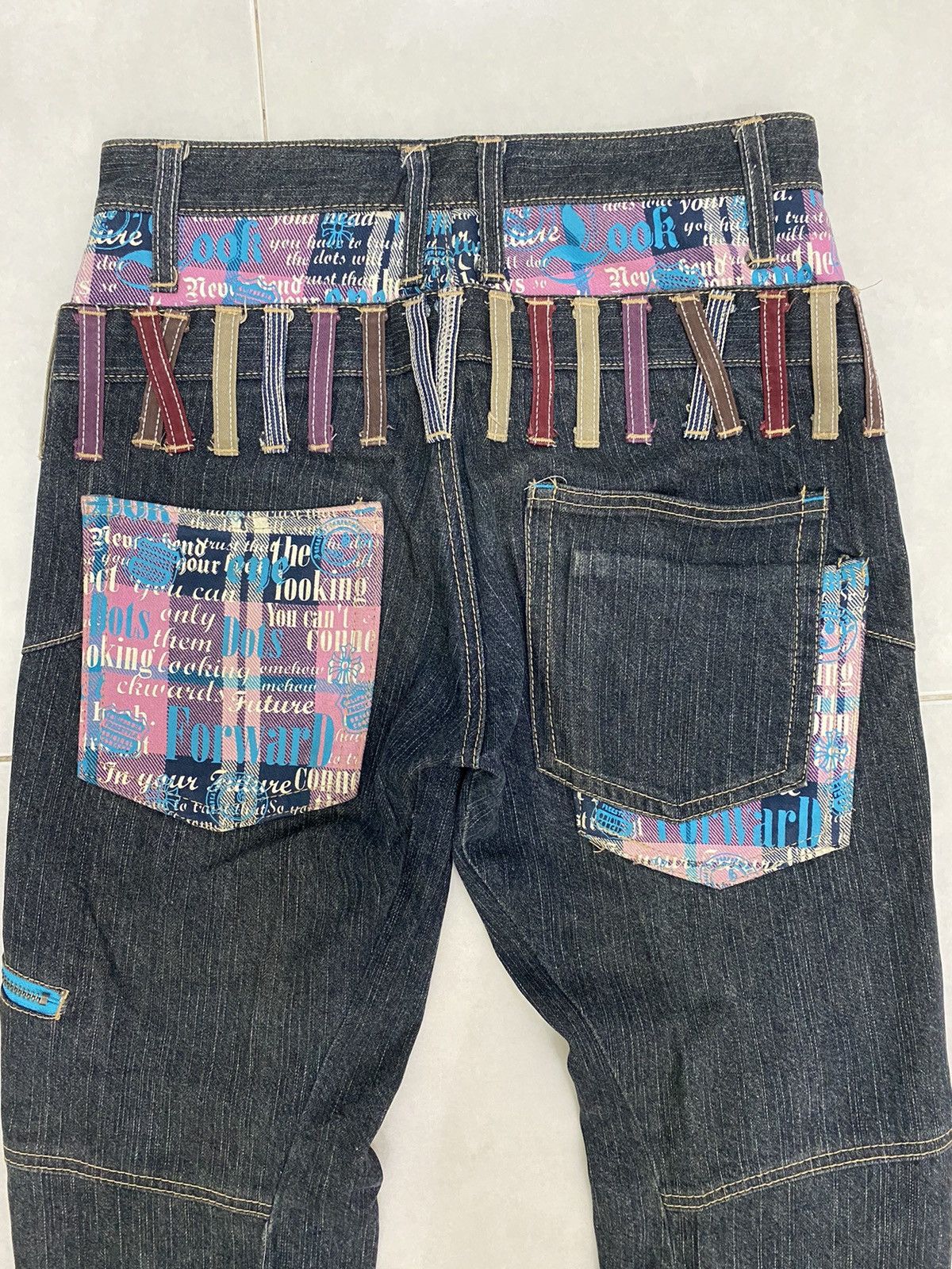 Japanese Brand Japanese Brand Patina Double Waist Twist Denim Pants Size US 28 / EU 44 - 6 Thumbnail