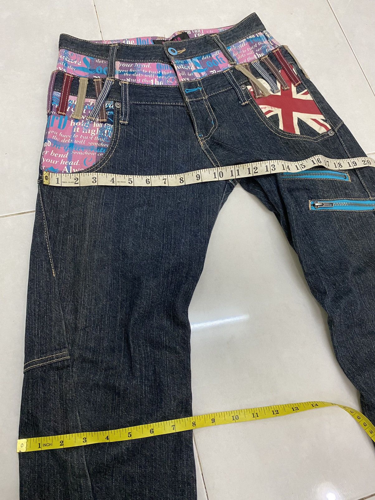 Japanese Brand Japanese Brand Patina Double Waist Twist Denim Pants Size US 28 / EU 44 - 10 Thumbnail