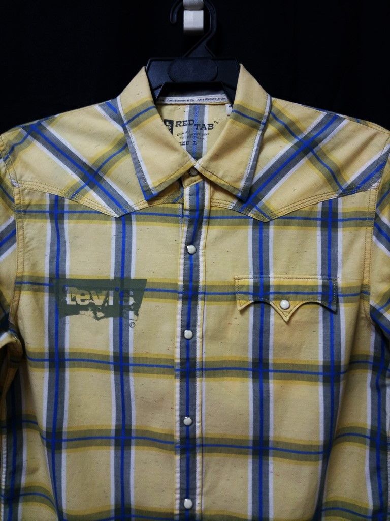 Levi's Vintage Clothing 🔥Levis Checker Plaid Snap Button Up Shirt RARE Size US L / EU 52-54 / 3 - 3 Thumbnail