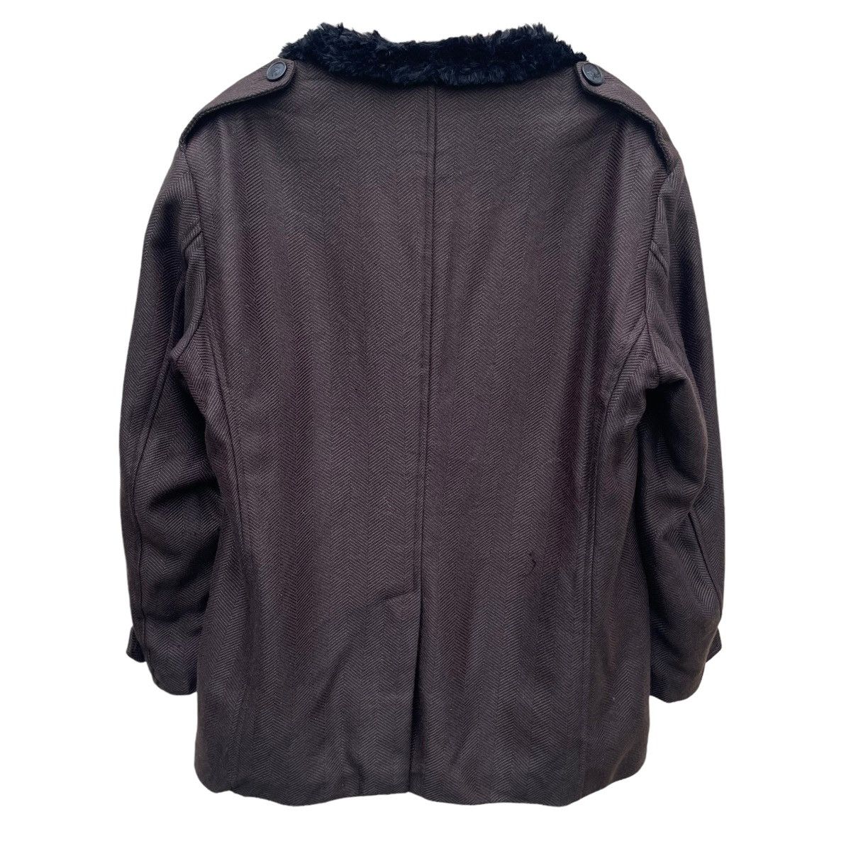 Armani 💥 ARMANI COLLEZIONI FUR BUTTON JACKET Size US L / EU 52-54 / 3 - 6 Thumbnail
