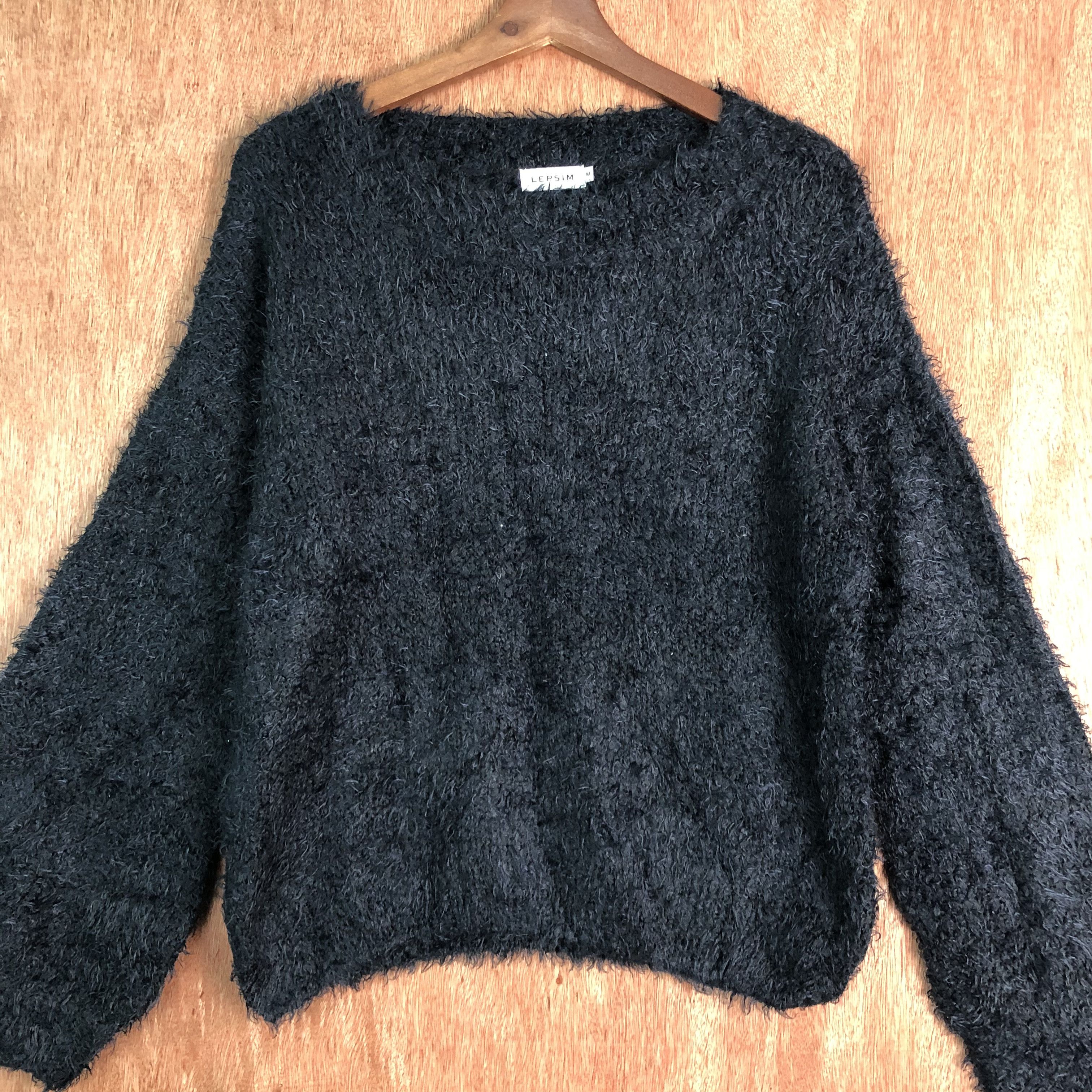 Homespun Knitwear Lepsim Dark Blue Mohair Knitwear Size US M / EU 48-50 / 2 - 2 Thumbnail