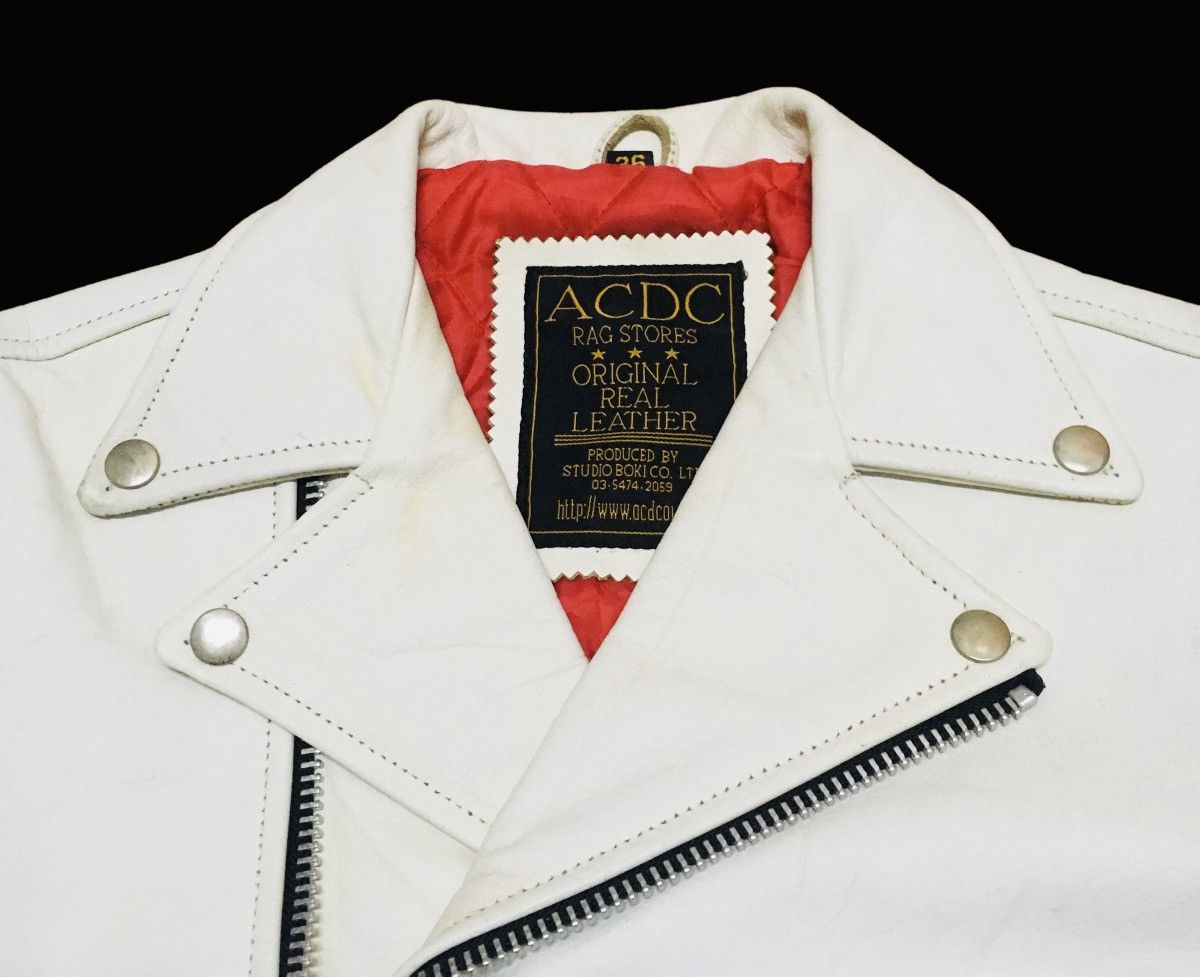 Japanese Brand × Vintage Rare Vintage Brand ACDC Double Collar Leather Jacket 1990s Size US S / EU 44-46 / 1 - 3 Thumbnail