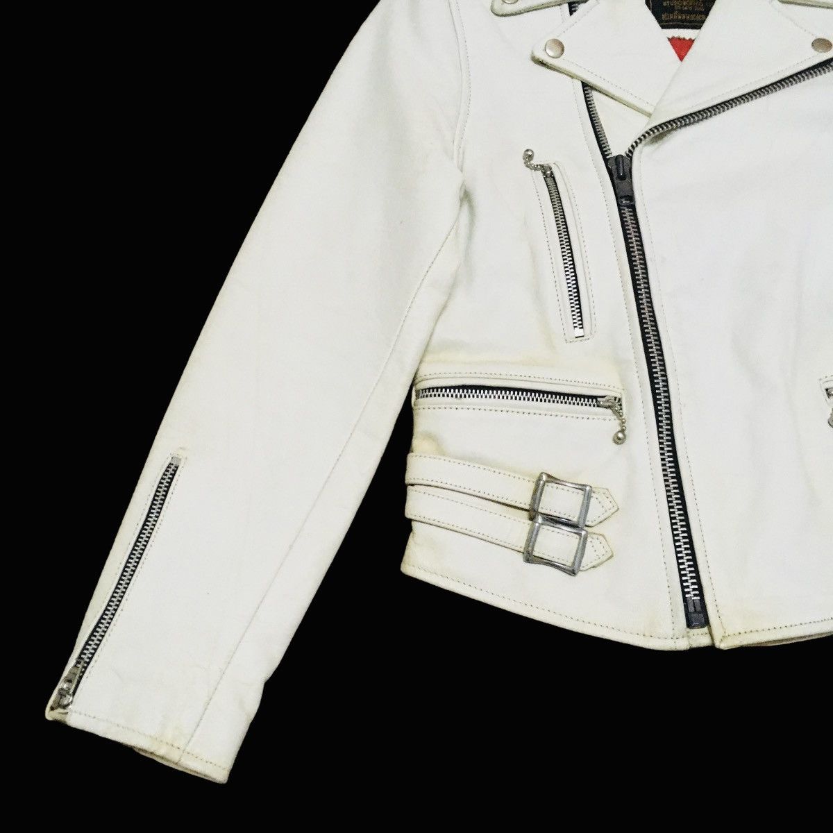 Japanese Brand × Vintage Rare Vintage Brand ACDC Double Collar Leather Jacket 1990s Size US S / EU 44-46 / 1 - 5 Thumbnail