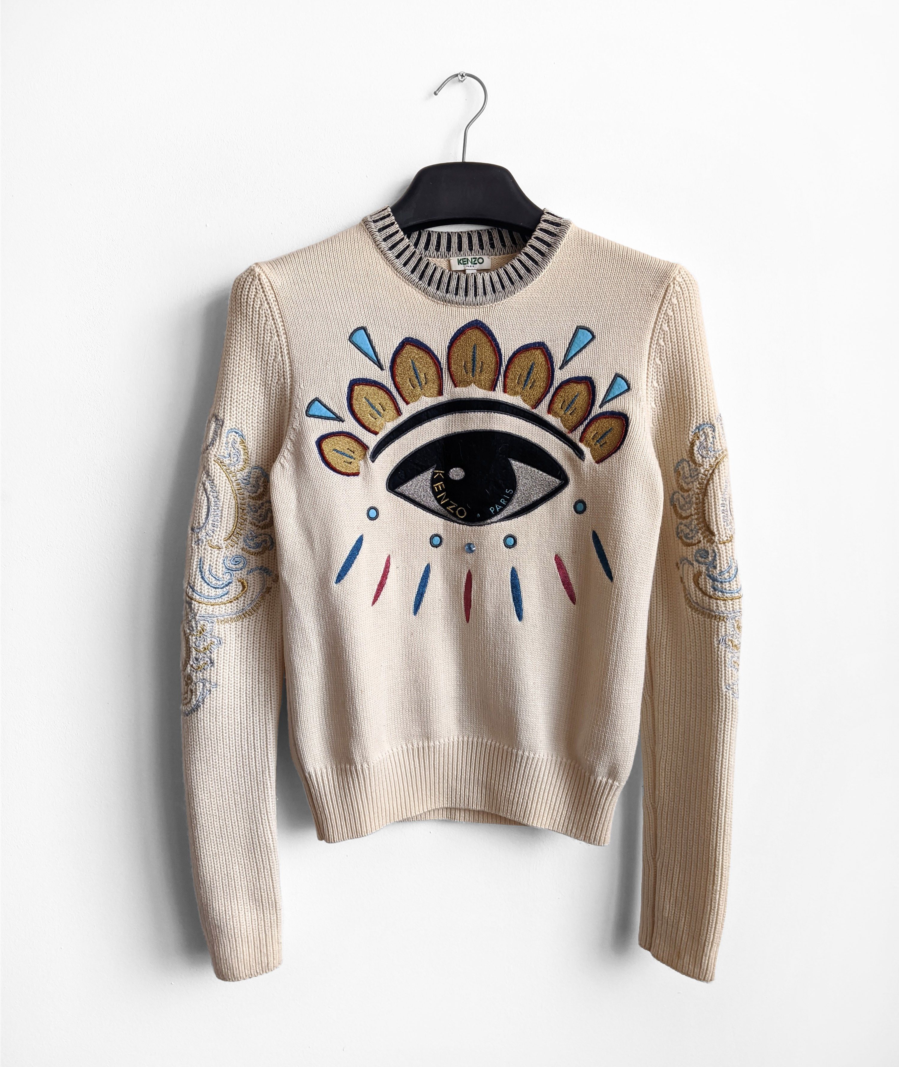 Kenzo sweater big logo eye wool
