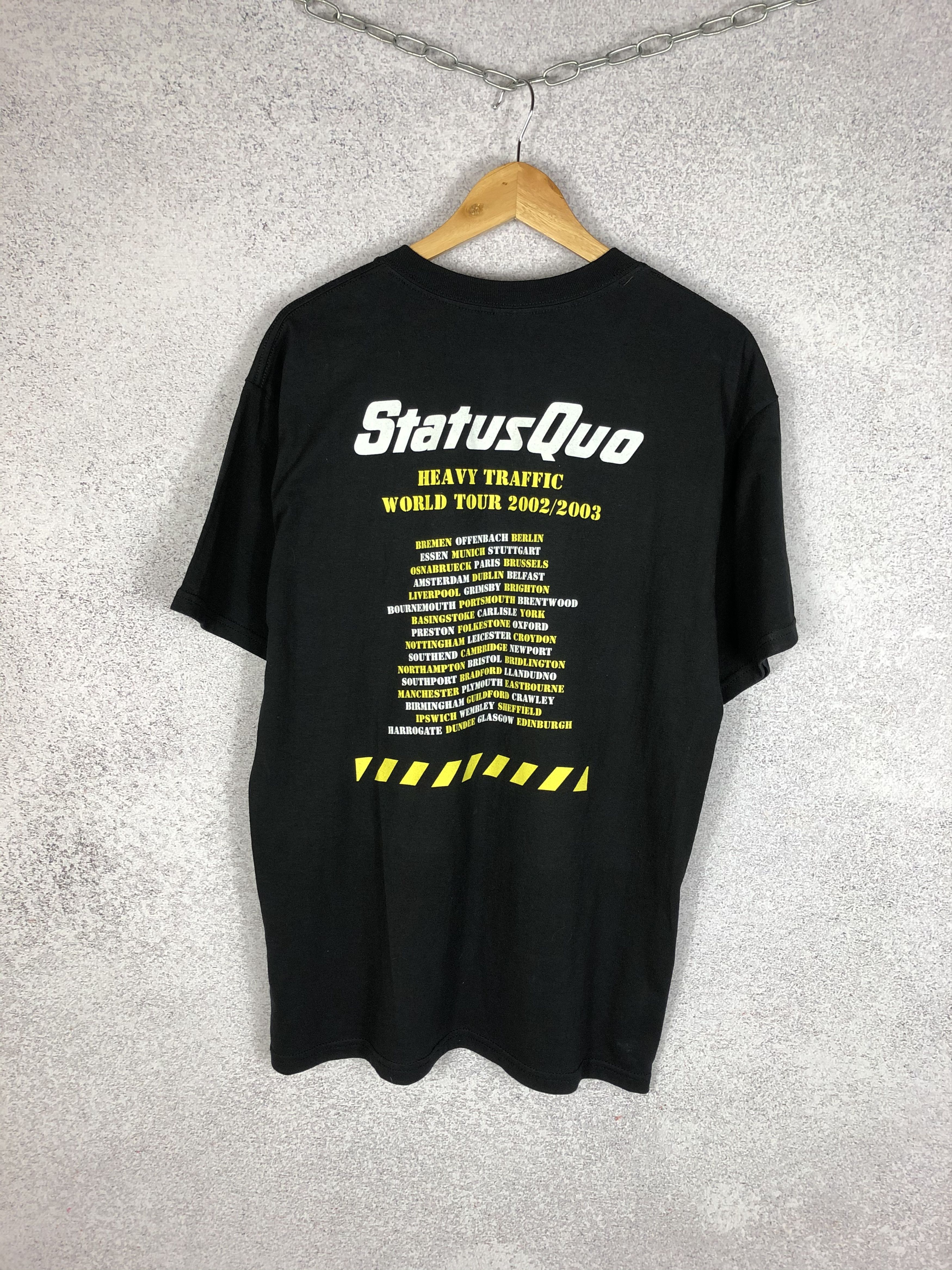 Band Tees × Vintage Vintage StatusQuo World Tour 2002 Band T-Shirt Size US L / EU 52-54 / 3 - 2 Thumbnail