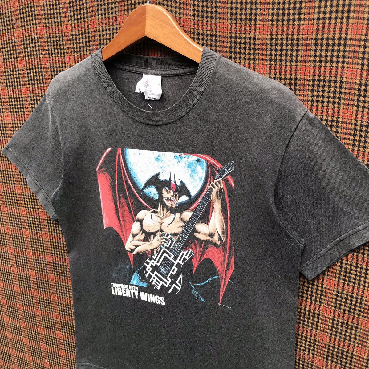 Anime × Band Tees 🔥Distressed🔥Tomoyasu Hotei Liberty Wings Shirt Devil man Size US M / EU 48-50 / 2 - 4 Thumbnail
